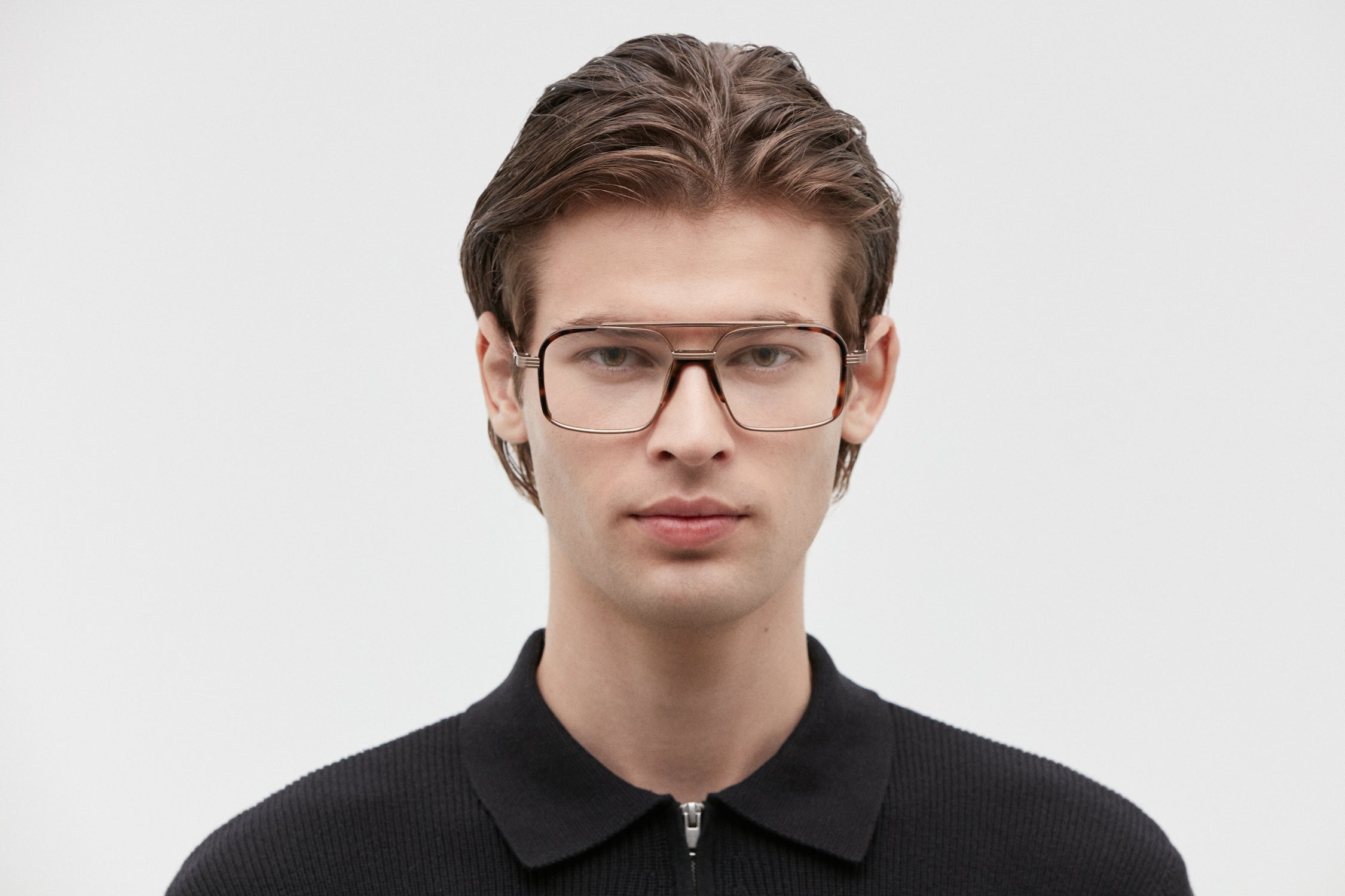MAXWELL: Aviador Acetato-Metal Havana optical glasses by GIGI STUDIOS 5383