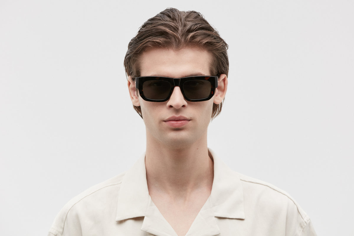 MAGNO: Rectangular Acetato Havana sunglasses by GIGI STUDIOS 5417