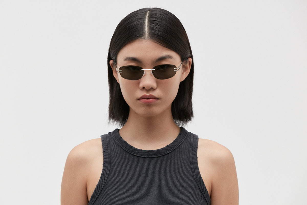 MICHELA: Redondas Metal Dark Silver sunglasses by GIGI STUDIOS 5613