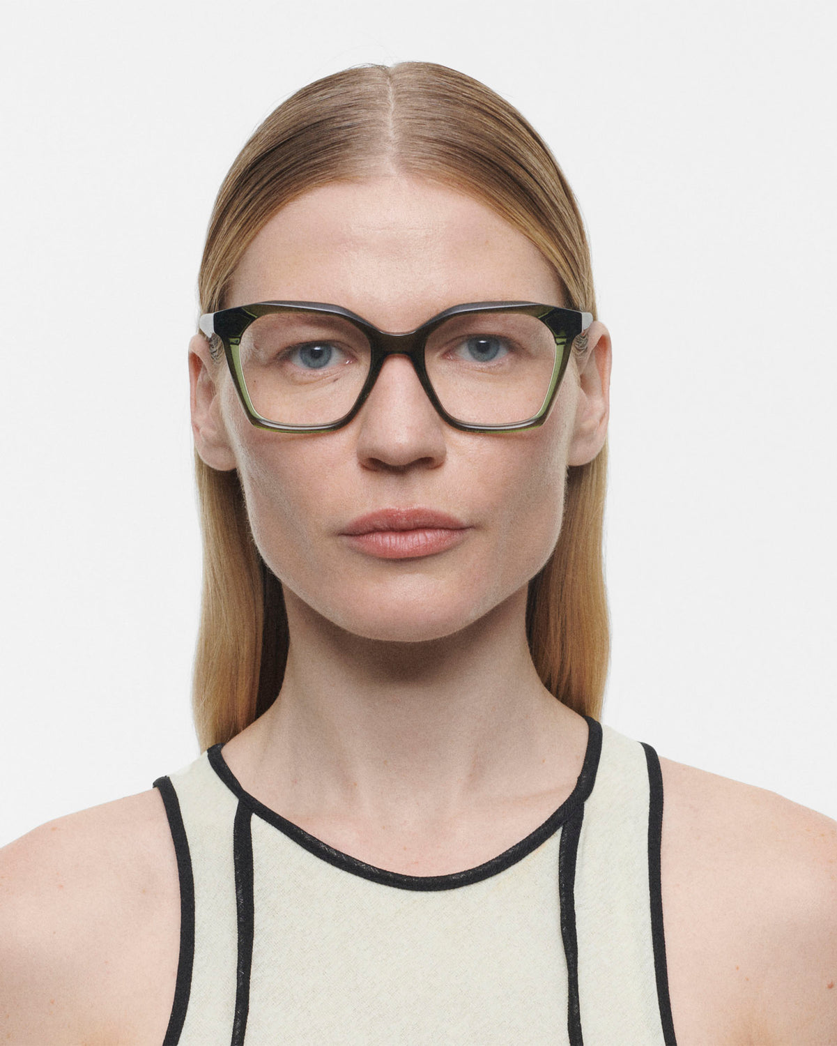ASHIRA: Cuadrada Acetato Verde optical glasses by GIGI STUDIOS 488