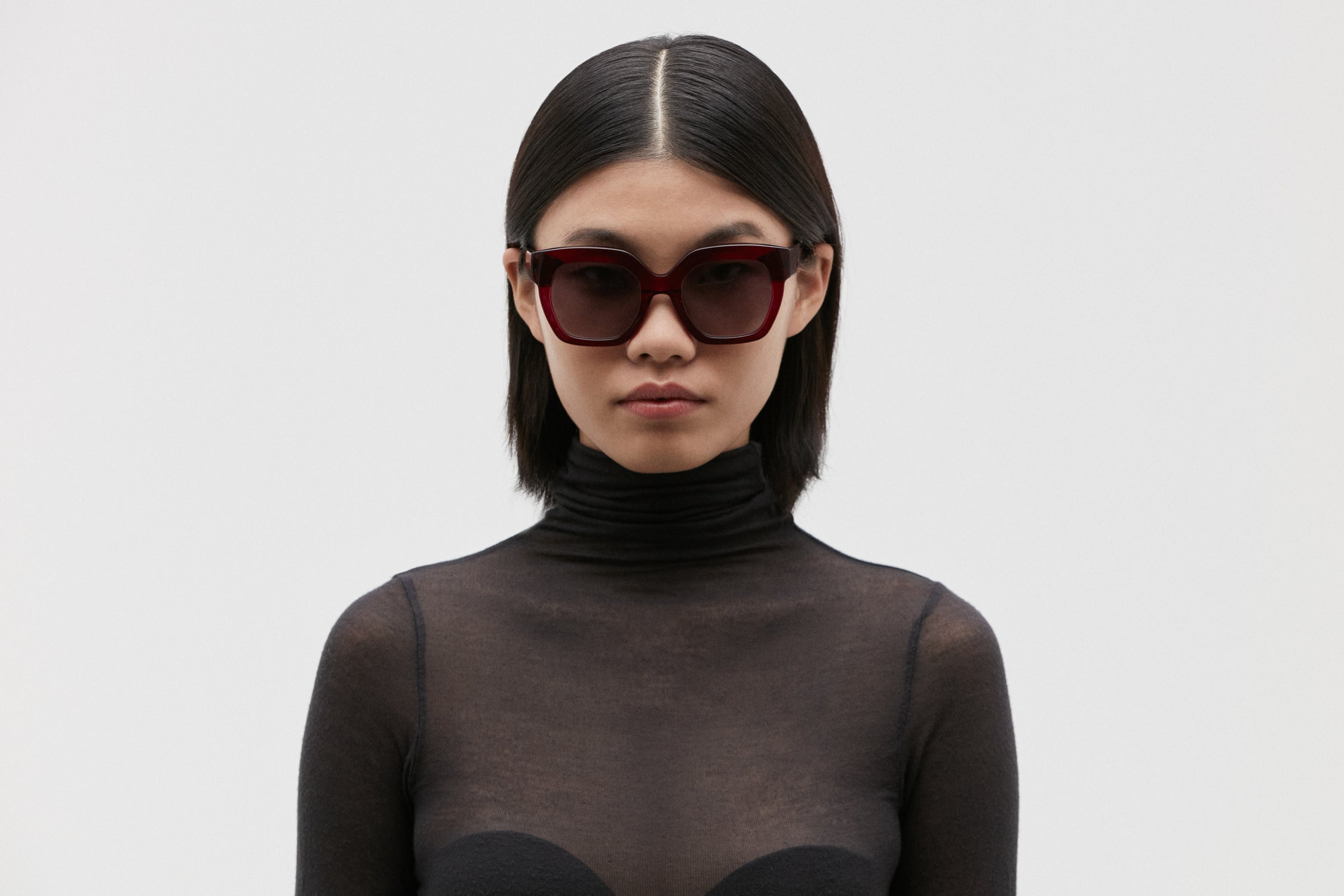 PIA: Cuadrada Acetato Rojo sunglasses by GIGI STUDIOS 5681