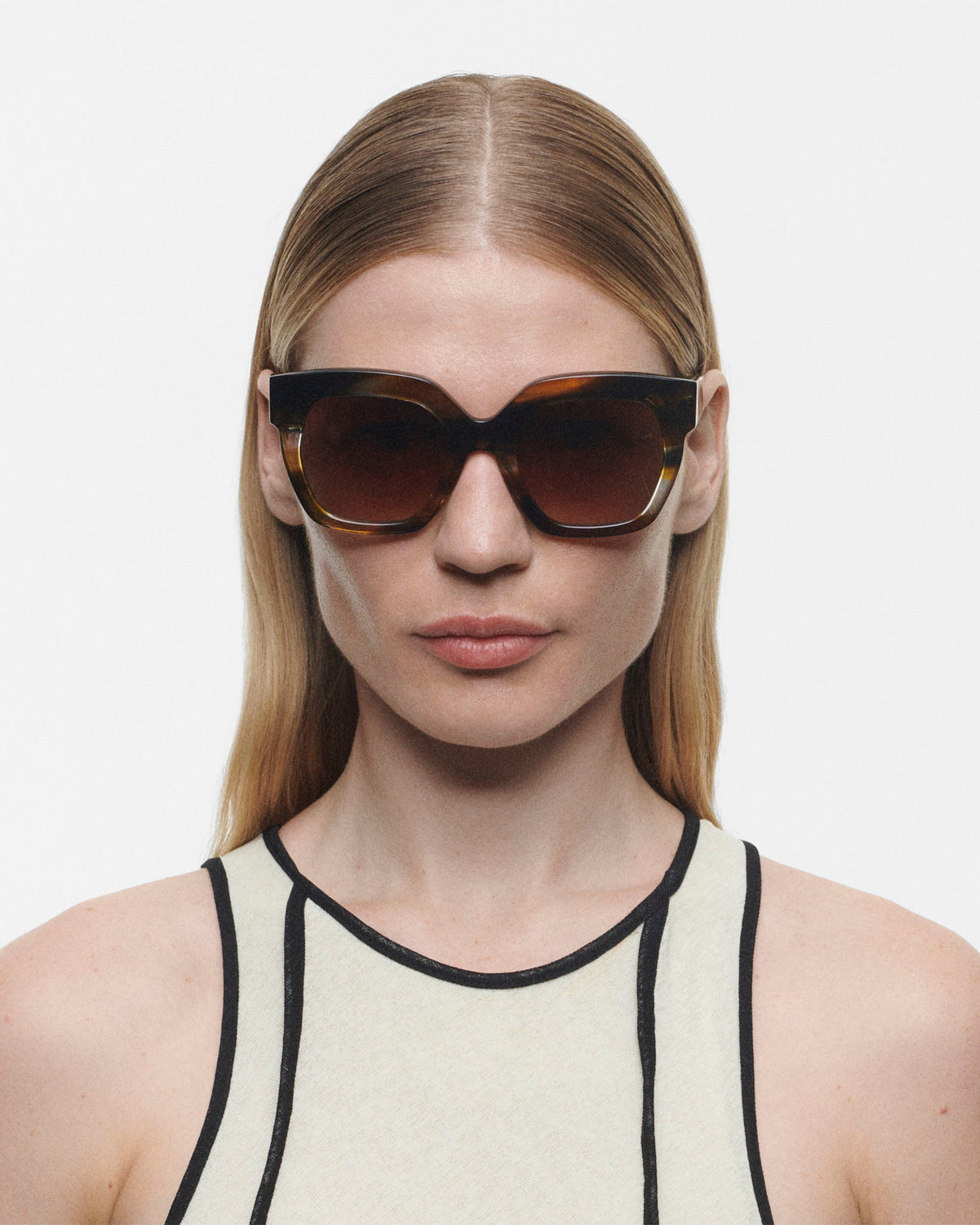 PIA: Cuadrada Acetato Havana sunglasses by GIGI STUDIOS 496