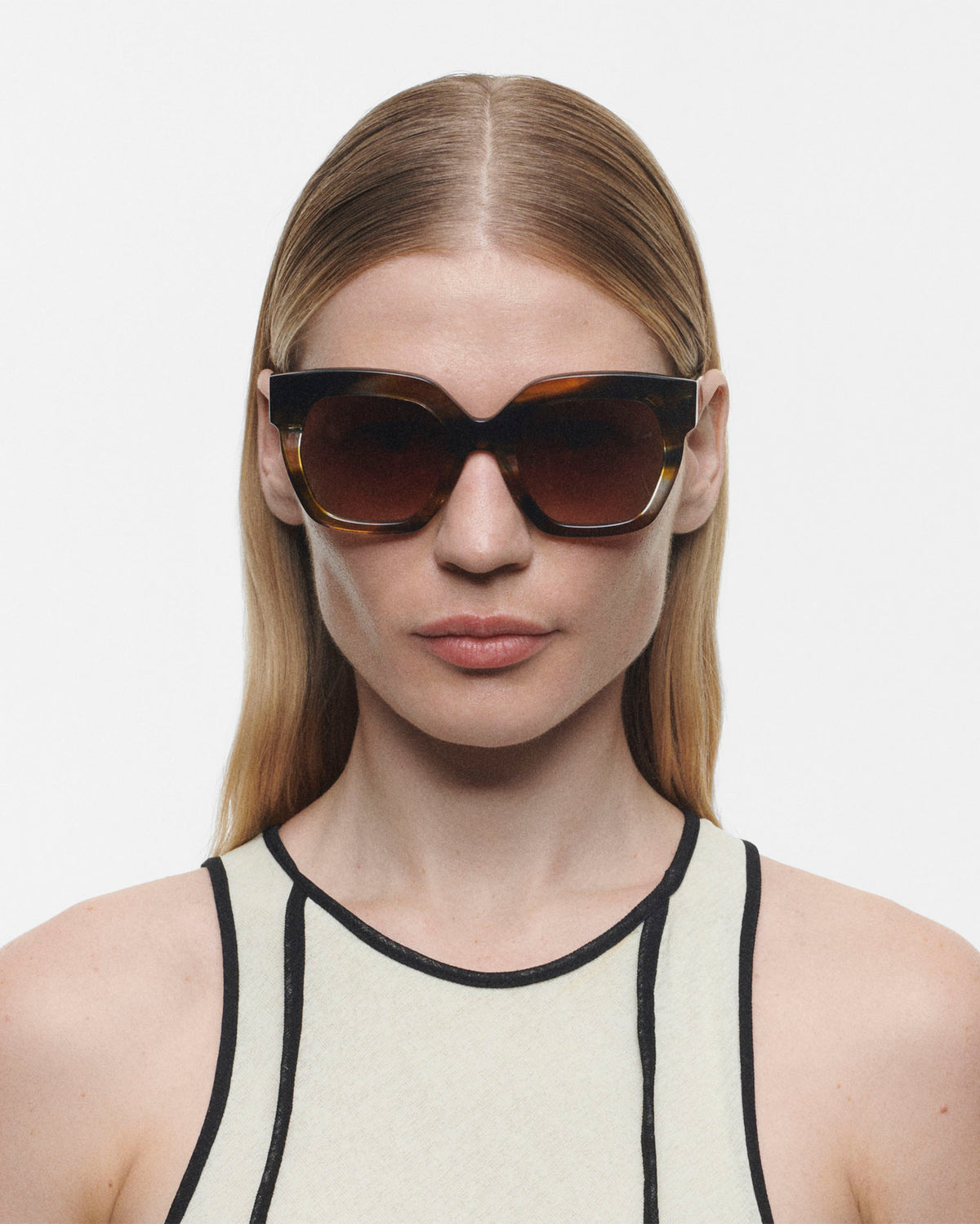PIA: Cuadrada Acetato Havana sunglasses by GIGI STUDIOS 496