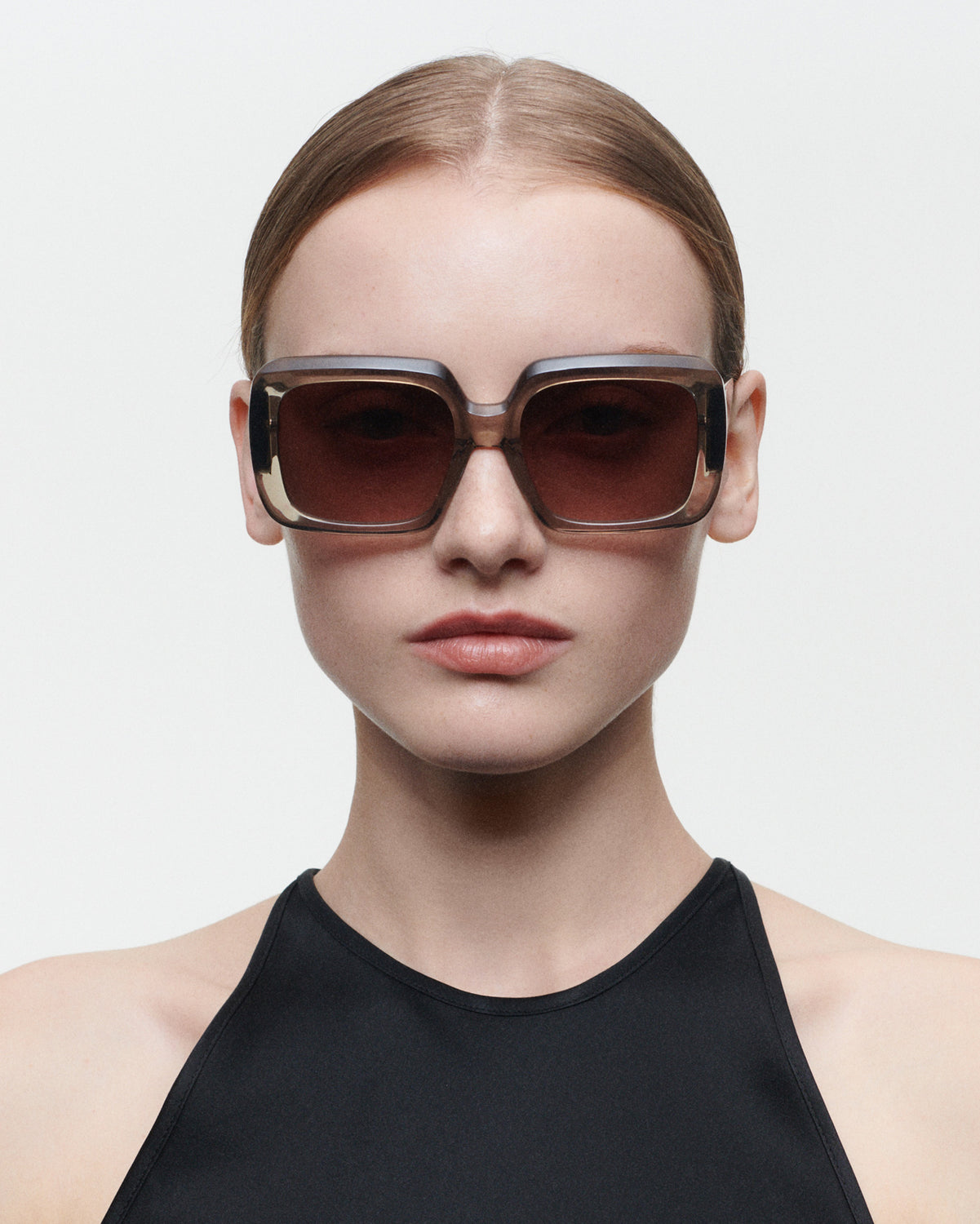 SIMONA: Cuadrada Acetato Verde sunglasses by GIGI STUDIOS 5855