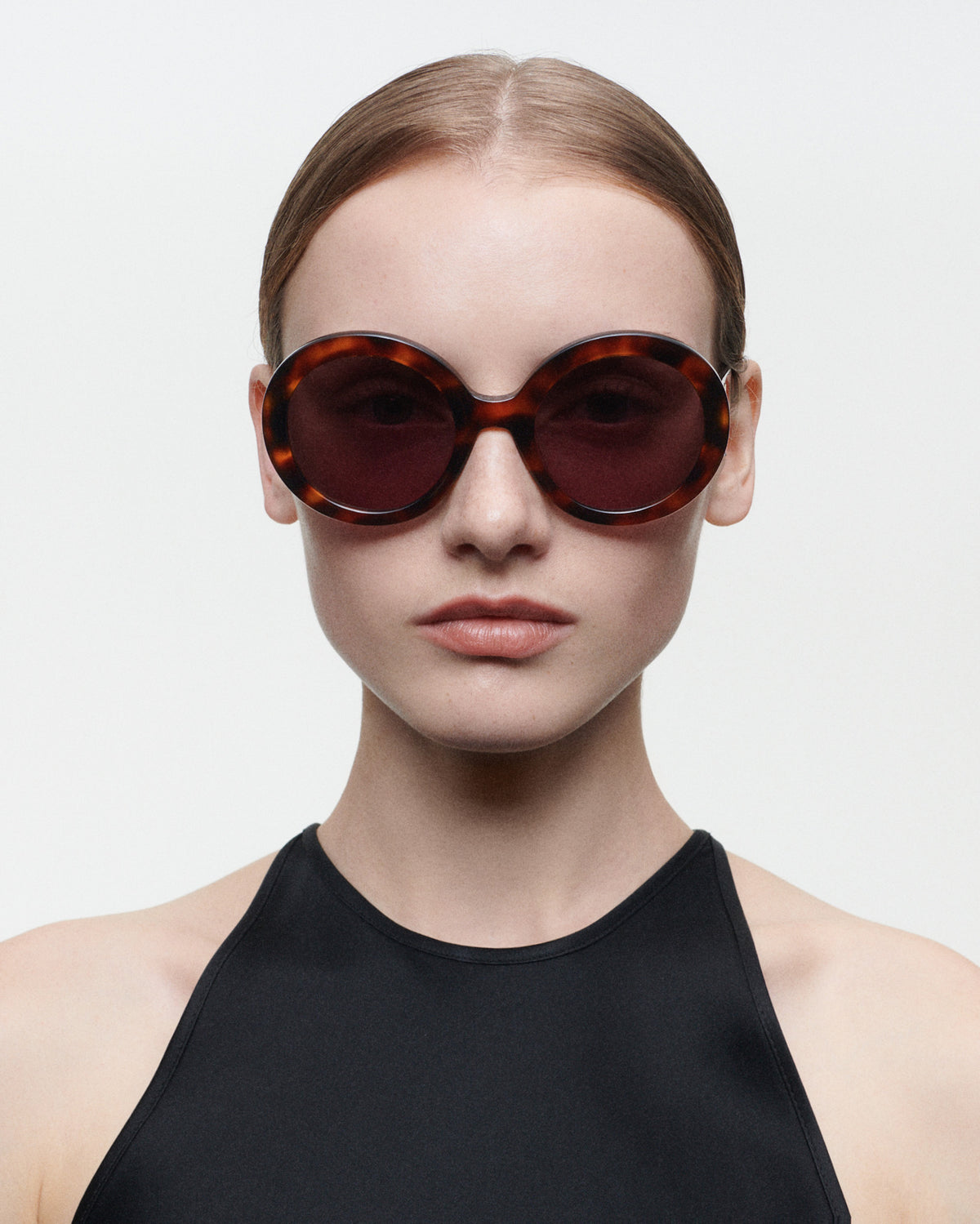 OCTAVIA: Redondas Acetato Havana sunglasses by GIGI STUDIOS 5865