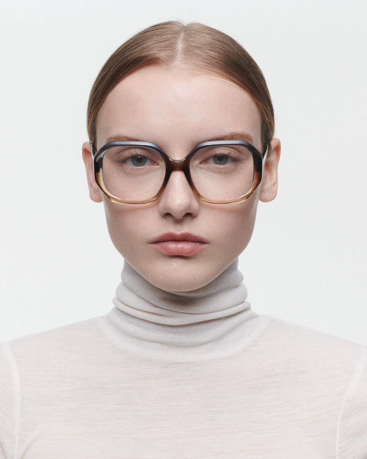SYLVIE: Cuadrada Acetato Marrón optical glasses by GIGI STUDIOS 5955