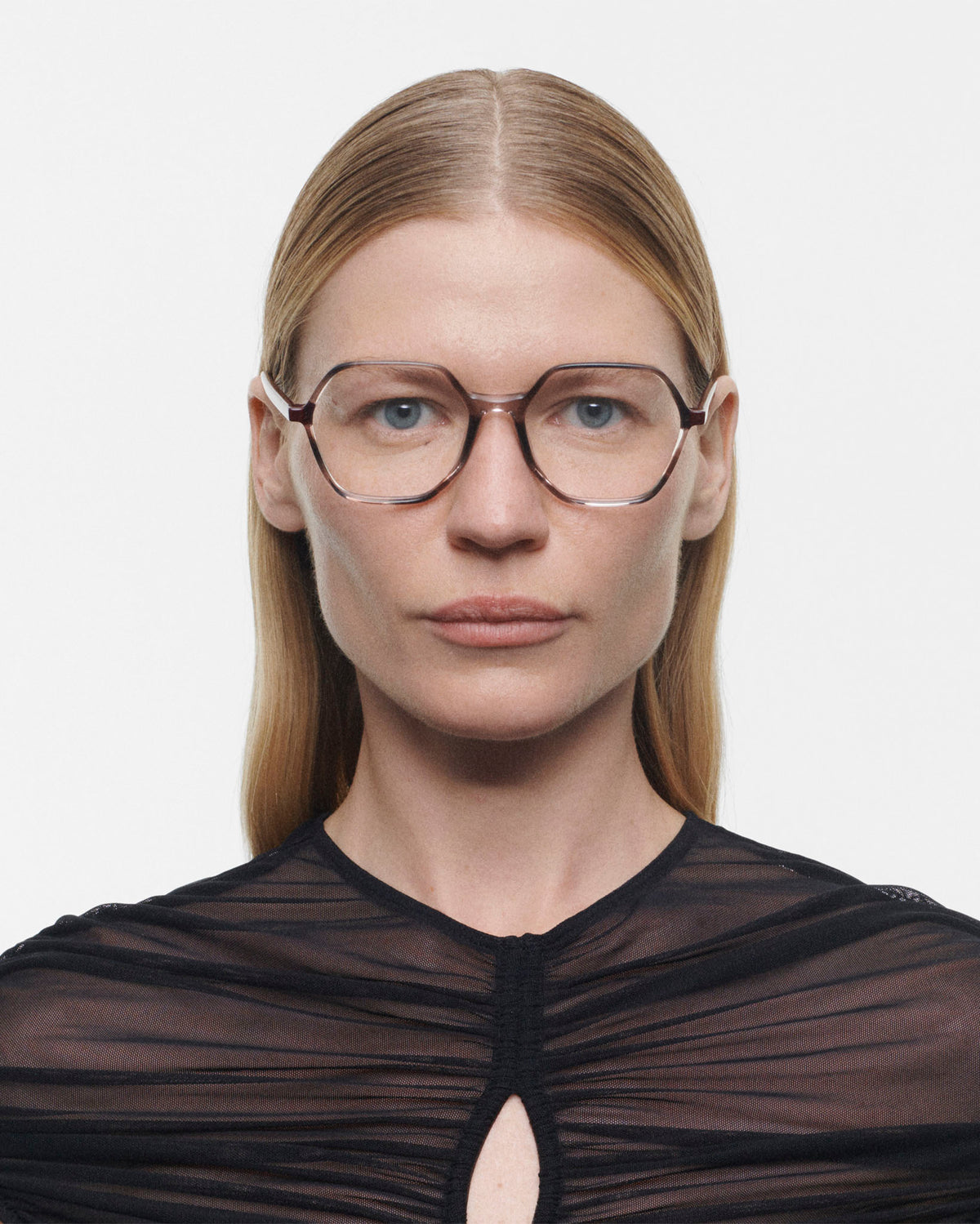 RITA: Geométricas Acetato Marrón optical glasses by GIGI STUDIOS 10