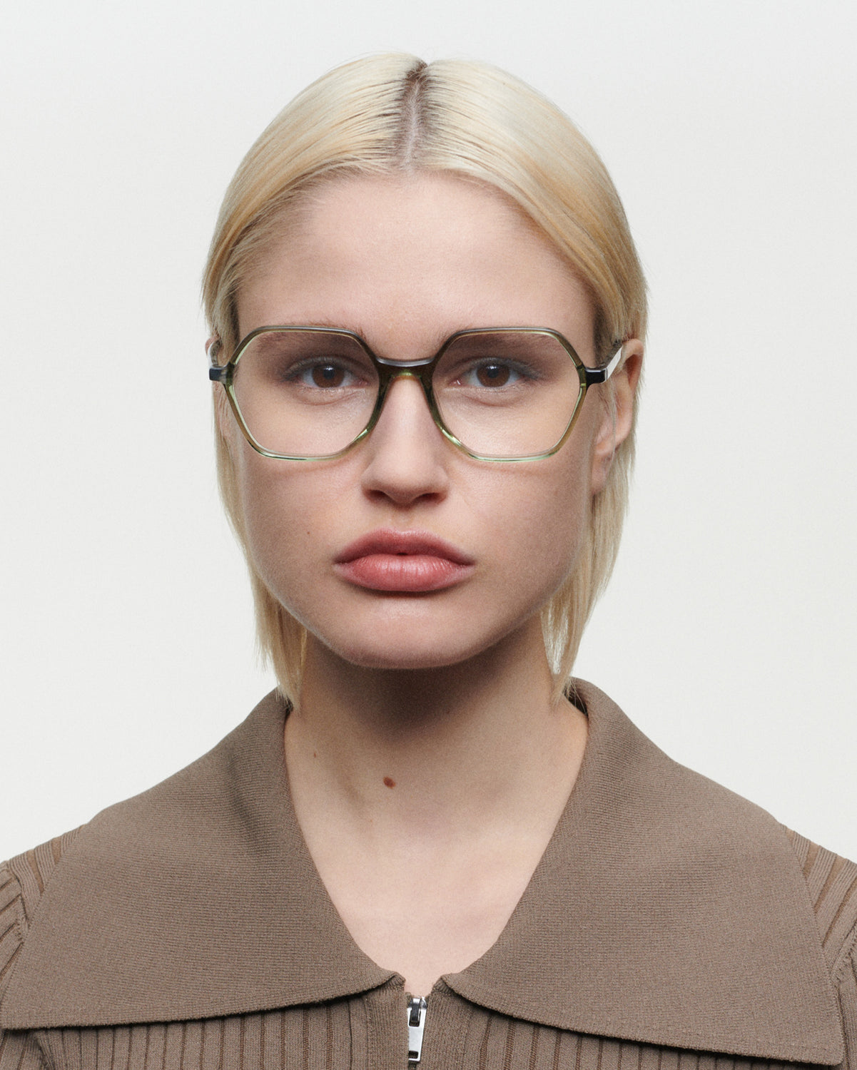 RITA: Geométricas Acetato Verde optical glasses by GIGI STUDIOS 6011