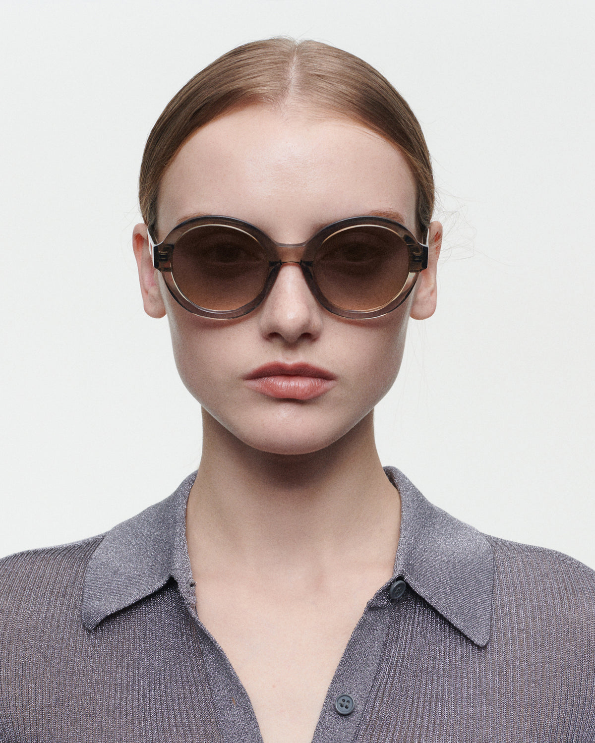 ELISA: Redondas Acetato Grigio sunglasses by GIGI STUDIOS 6052