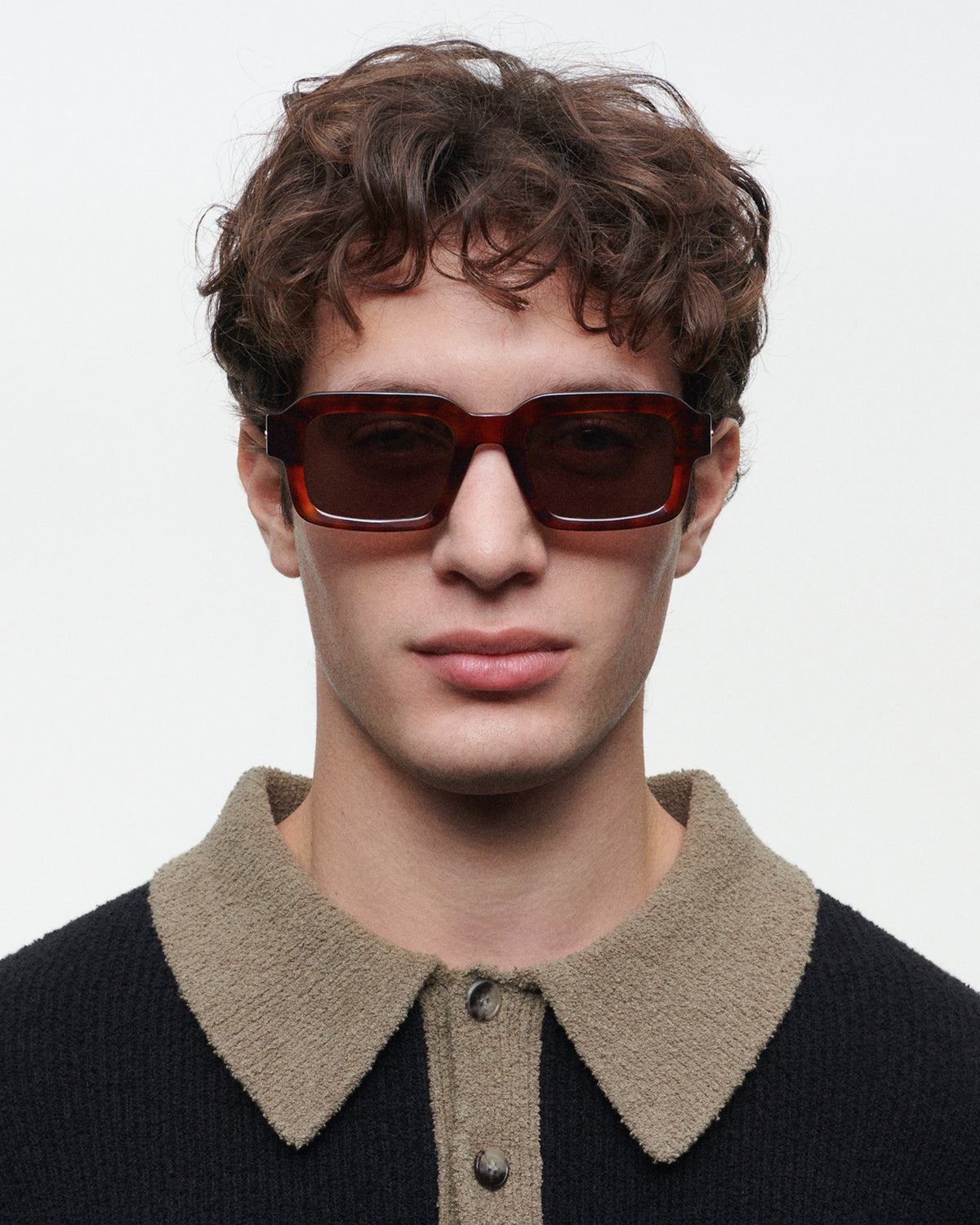 MARX: Rectangular Acetato Havana sunglasses by GIGI STUDIOS 6174