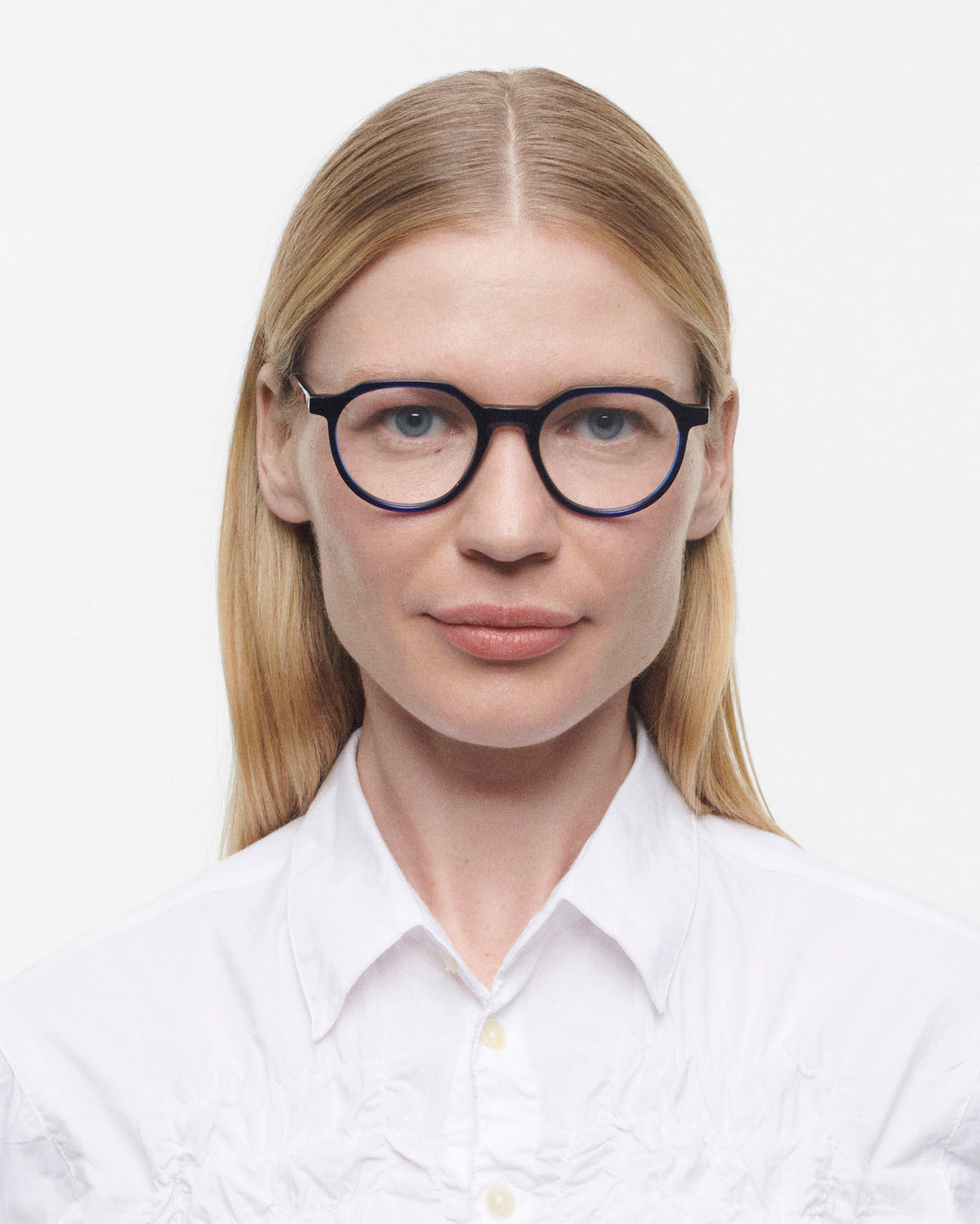 EDAM: Redondas Acetato Azul optical glasses by GIGI STUDIOS 534