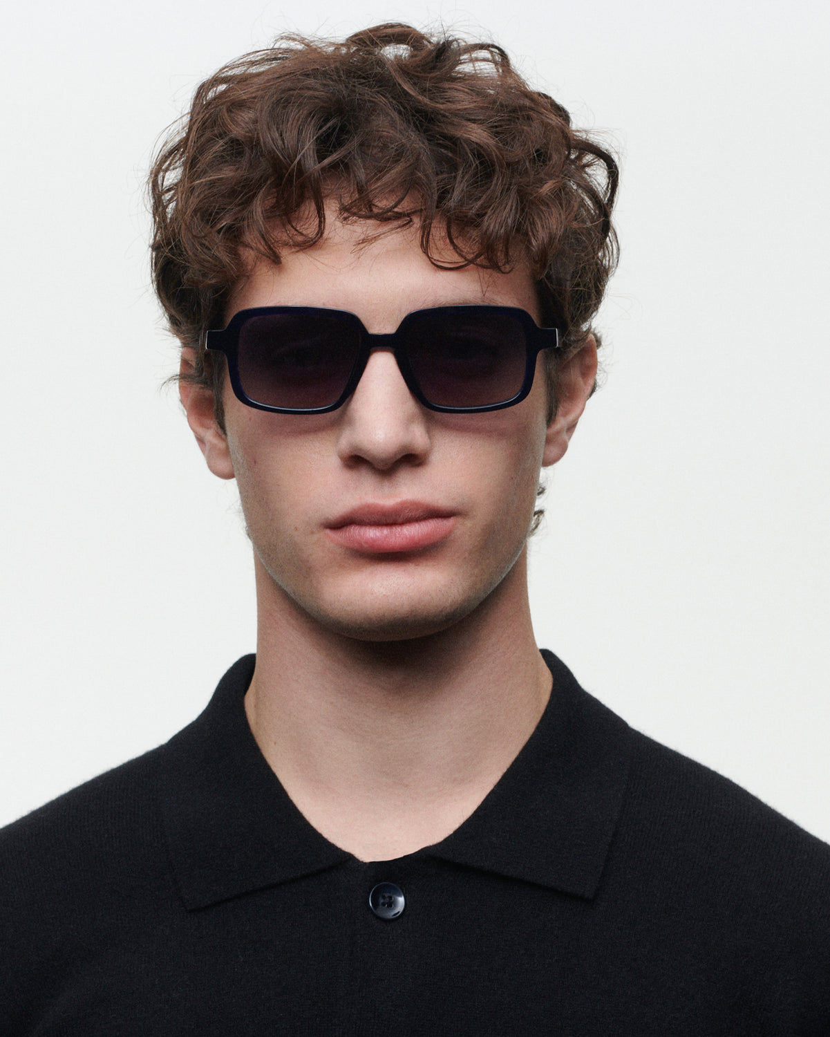 UTRECHT: Rectangular Acetato Azul sunglasses by GIGI STUDIOS 6280