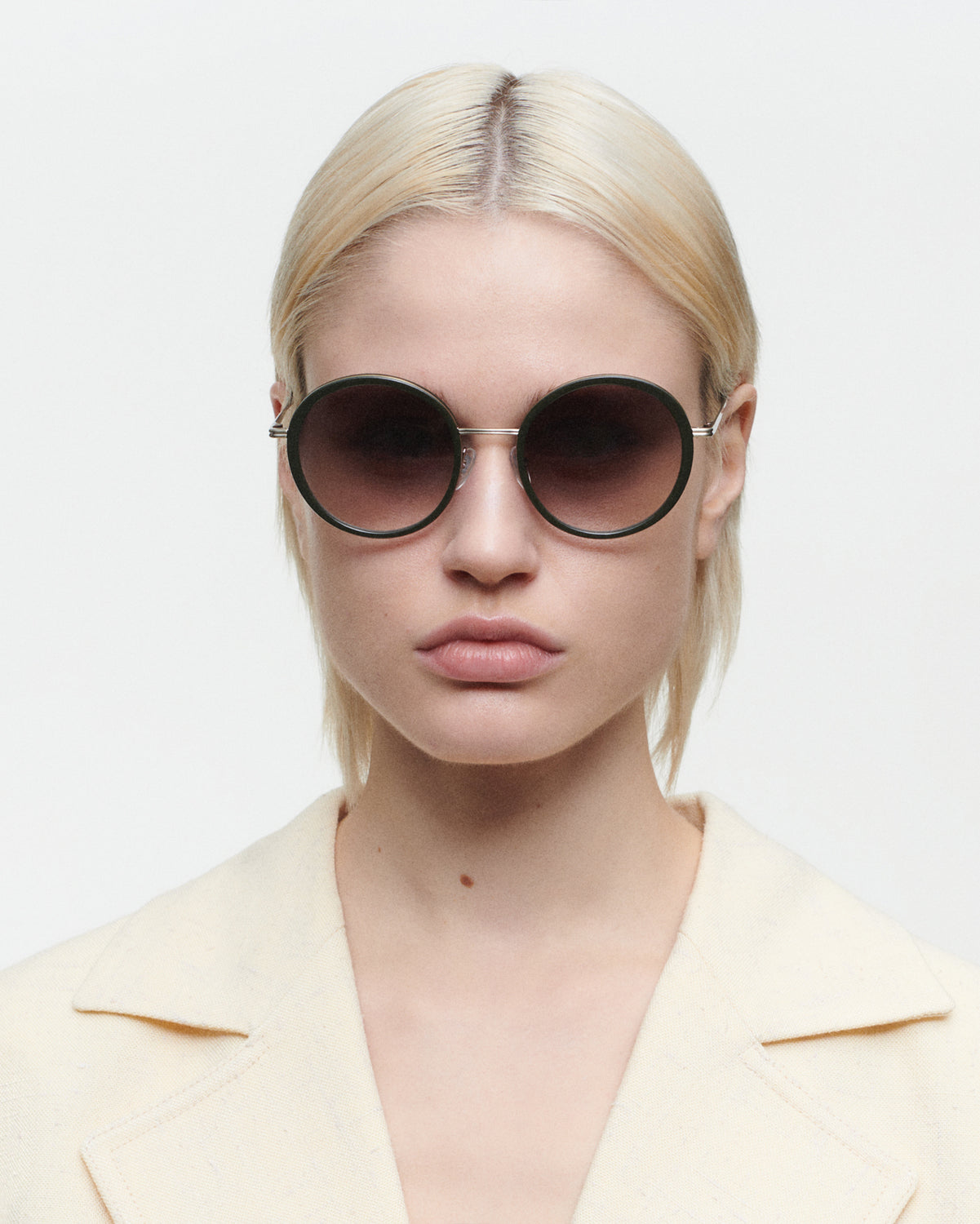 PAIGE : Redondas Acetato-Metal Doré sunglasses by GIGI STUDIOS 693