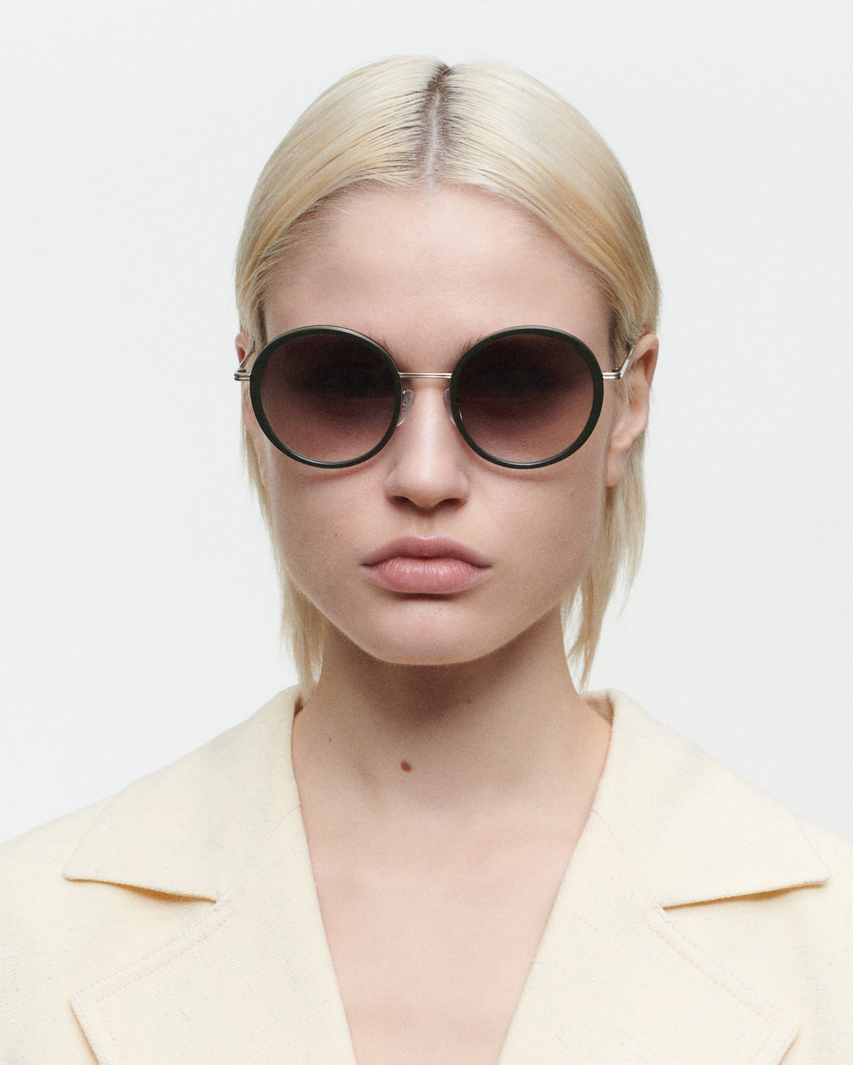 PAIGE : Redondas Acetato-Metal Doré sunglasses by GIGI STUDIOS 693