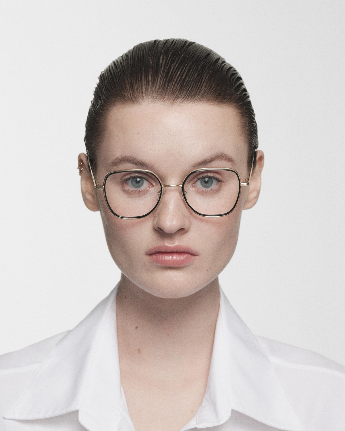 JEWEL: Cat Eye Acetato-Metal Doré optical glasses by GIGI STUDIOS 759