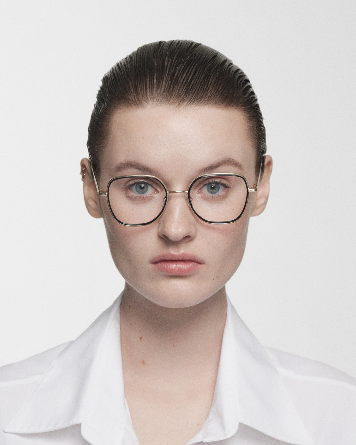 JEWEL: Cat Eye Acetato-Metal Doré optical glasses by GIGI STUDIOS 759