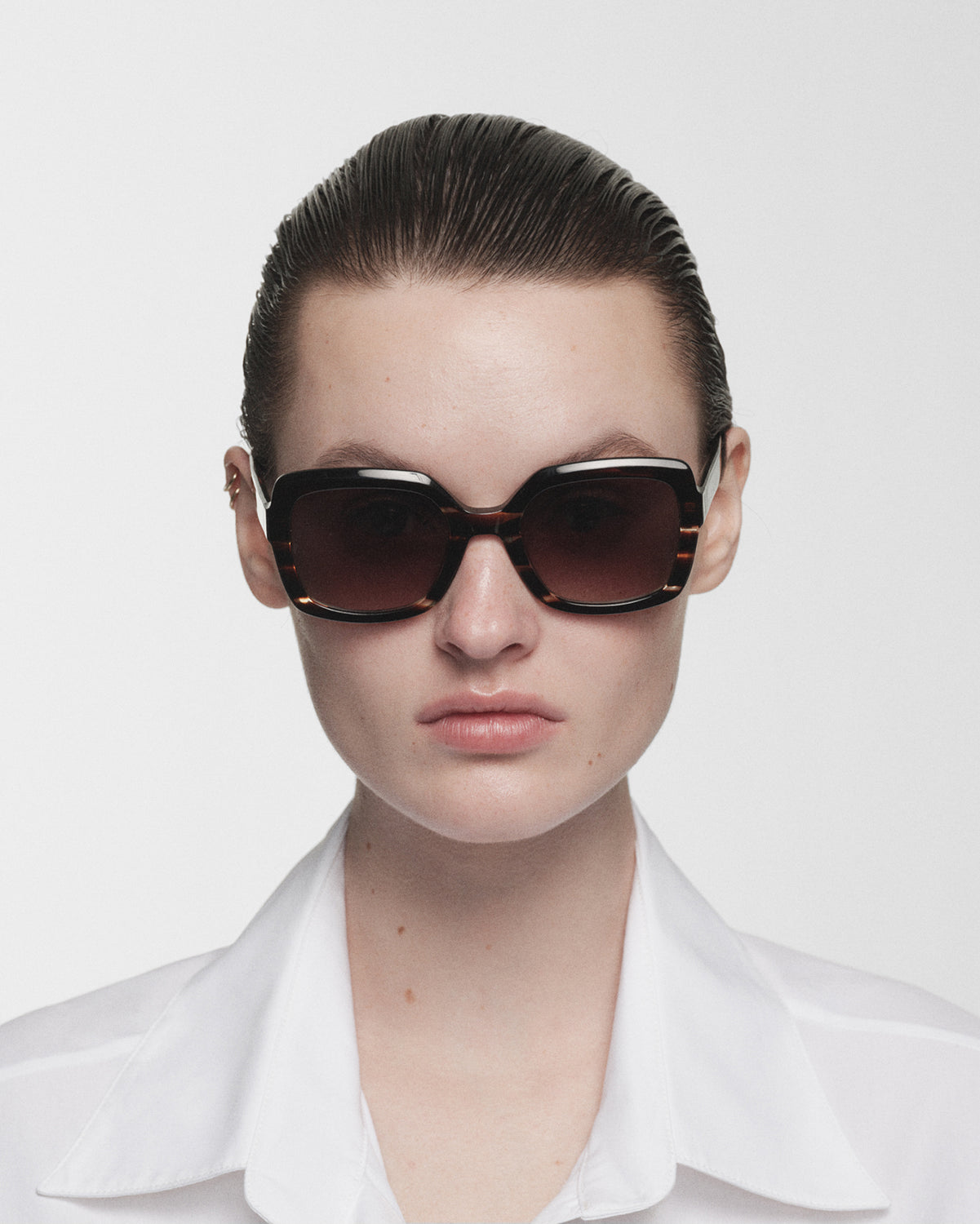 GENESIS: Cuadrada Acetato Havana sunglasses by GIGI STUDIOS 813
