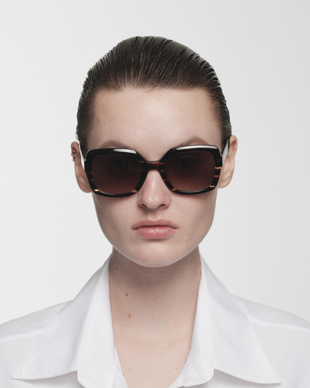GENESIS: Cuadrada Acetato Havana sunglasses by GIGI STUDIOS 813