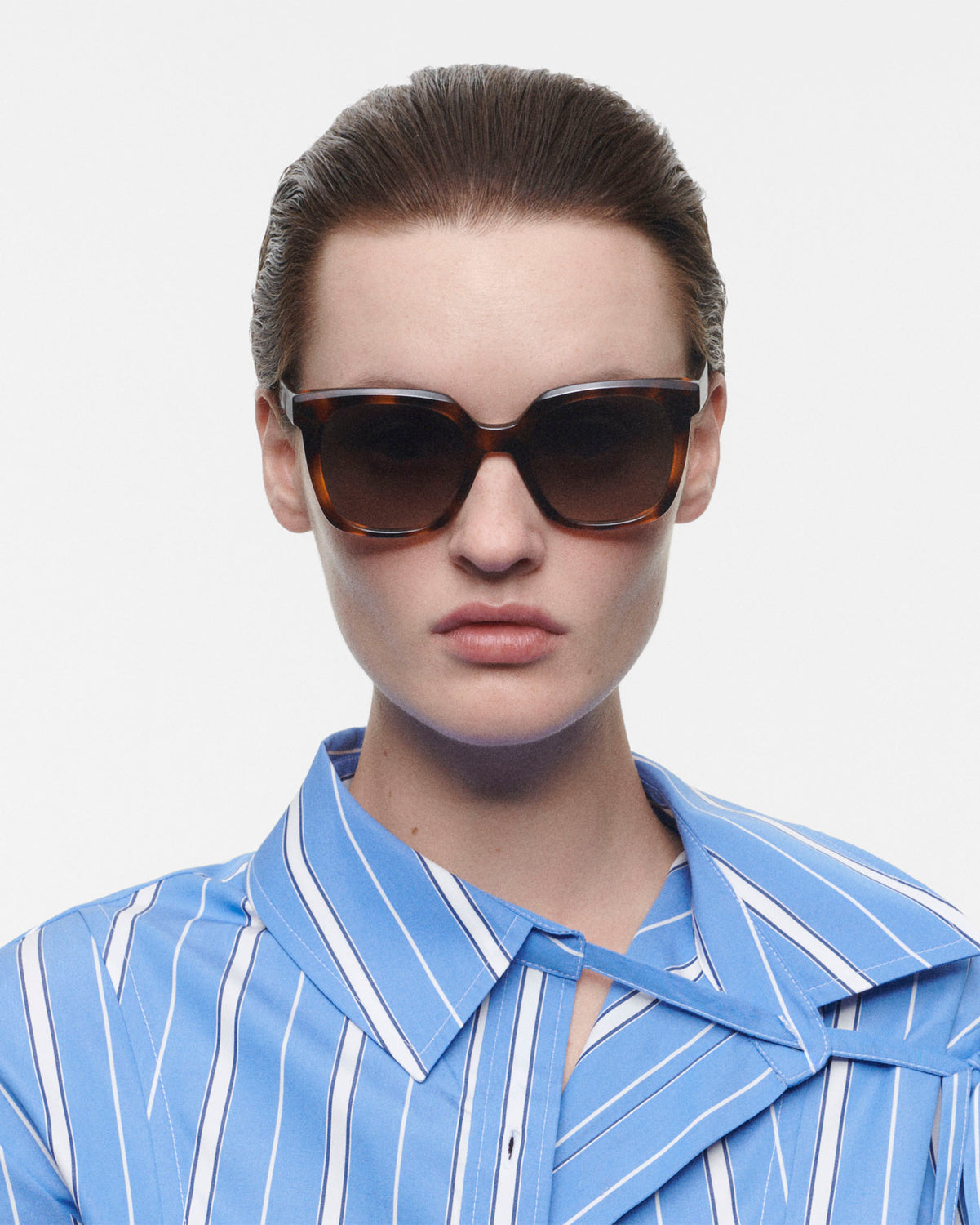 CATALINA: Cuadrada Acetato Havana sunglasses by GIGI STUDIOS 547