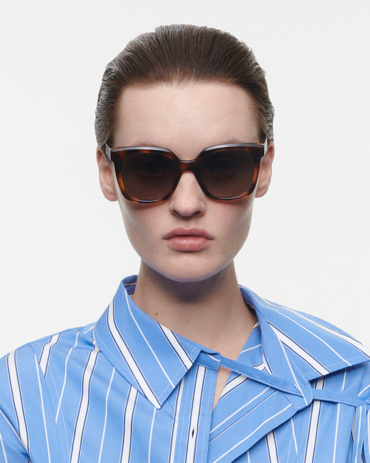 CATALINA: Cuadrada Acetato Havana sunglasses by GIGI STUDIOS 547