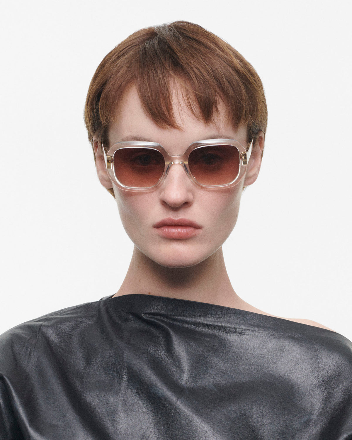 LARISA: Cuadrada Acetato Transparente sunglasses by GIGI STUDIOS 549