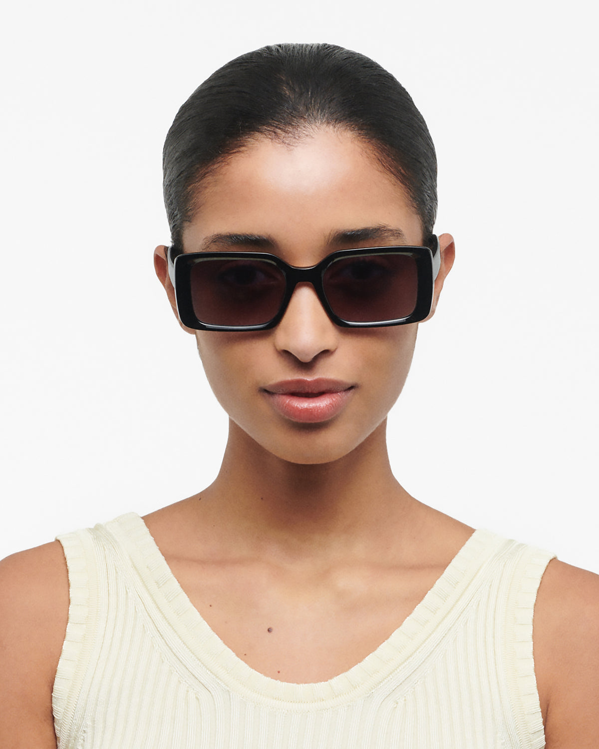 LUSH: Rectangular Acetato Noir sunglasses by GIGI STUDIOS 937