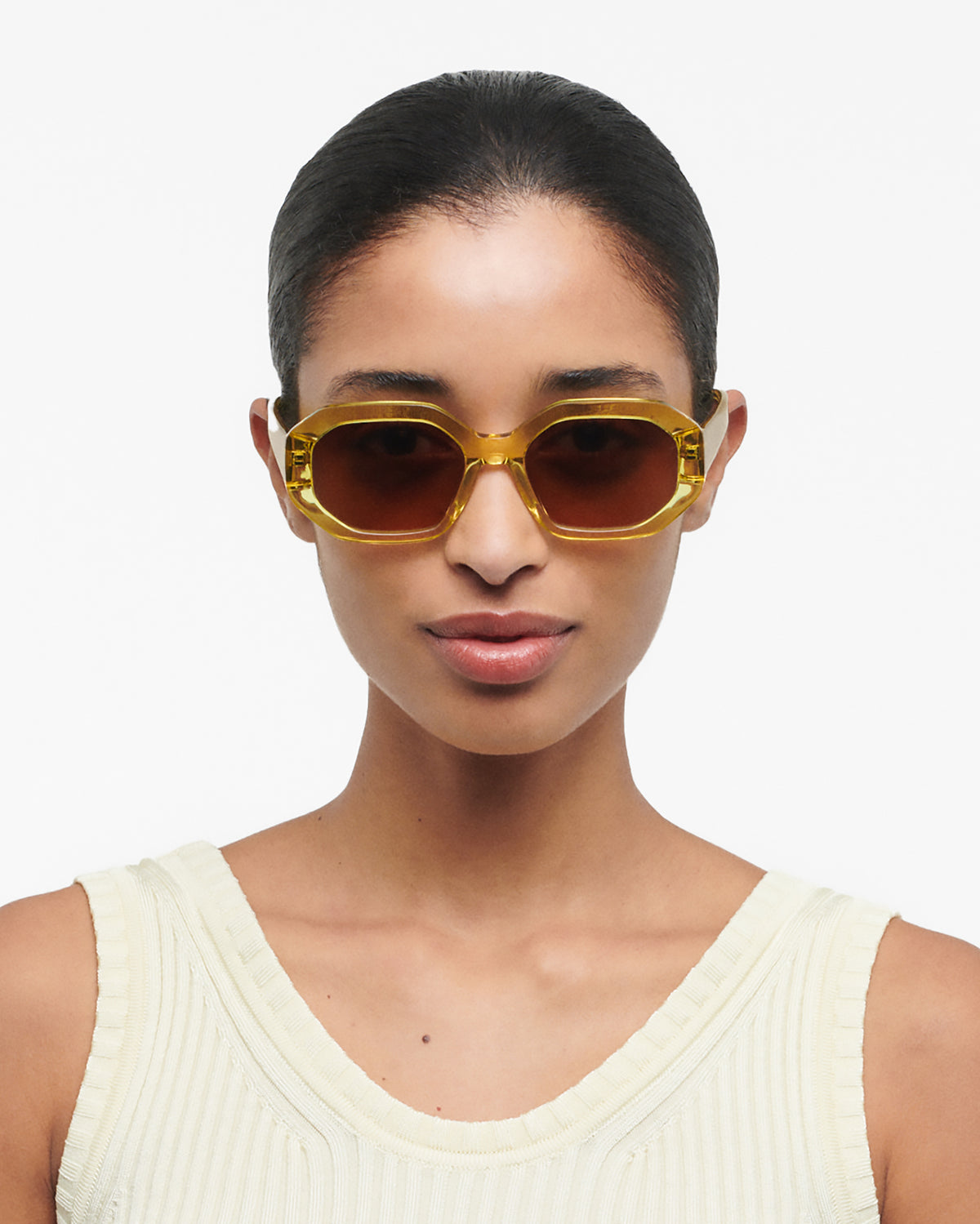 CITRUS: Geométricas Acetato Verde sunglasses by GIGI STUDIOS 969