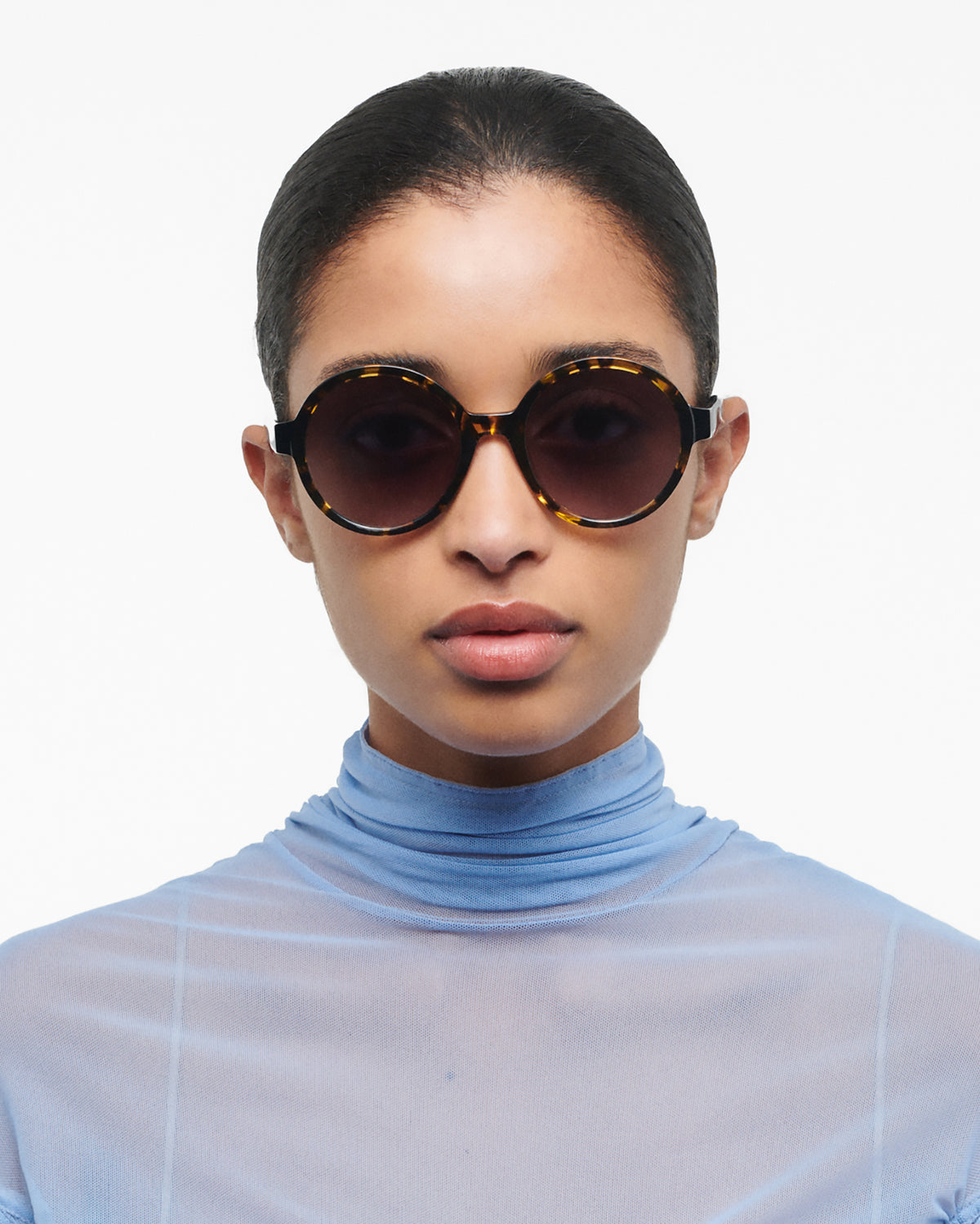 MEGAN: Redondas Acetato Havana sunglasses by GIGI STUDIOS 985