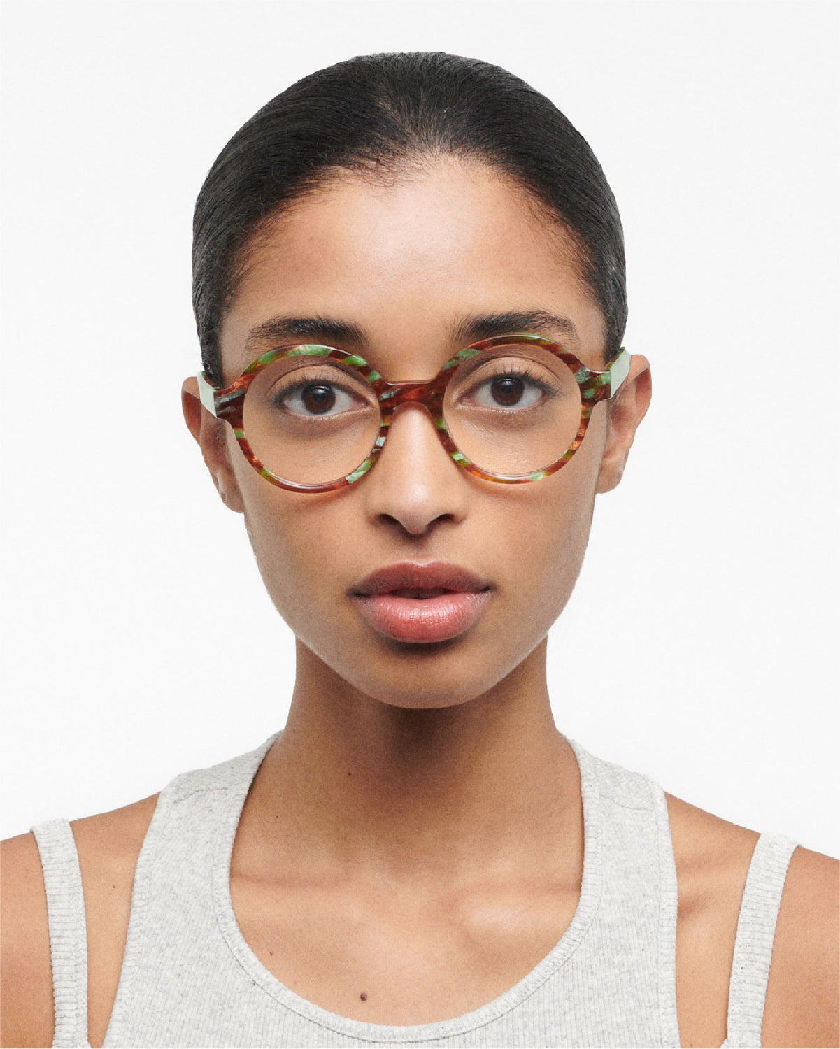 ROXANE: Redondas Acetato Havana optical glasses by GIGI STUDIOS 108