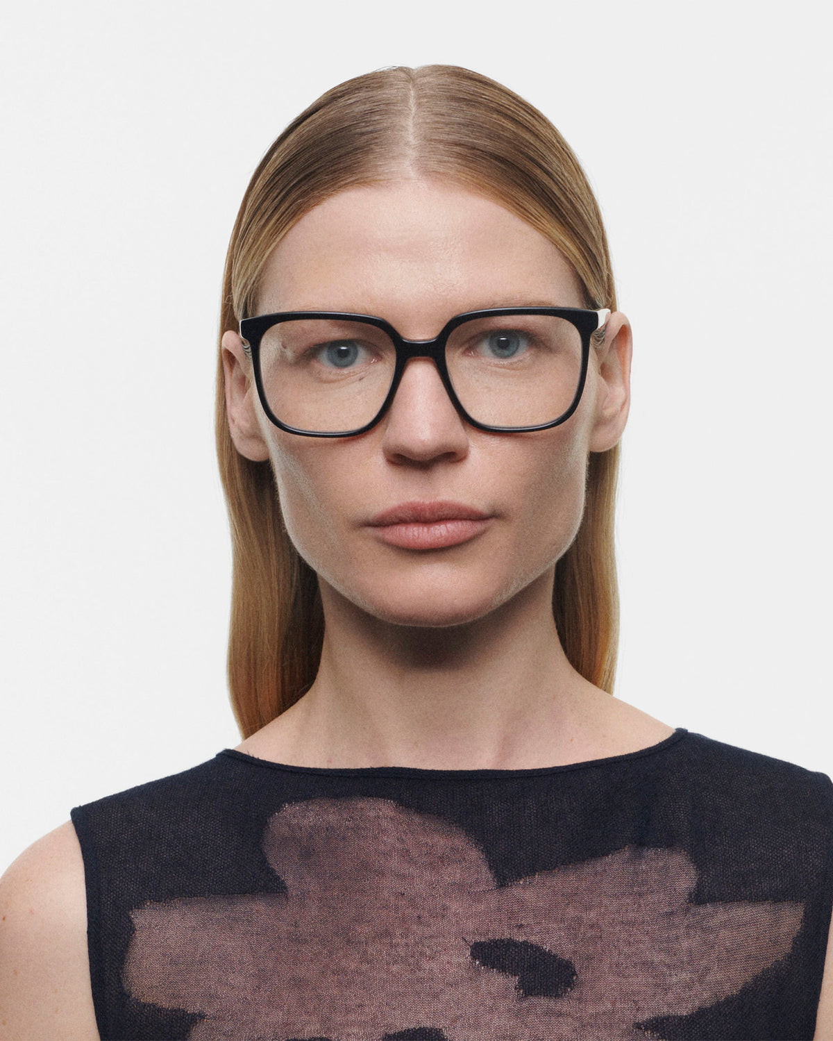 BIANCA: Cuadrada Acetato Noir optical glasses by GIGI STUDIOS 649