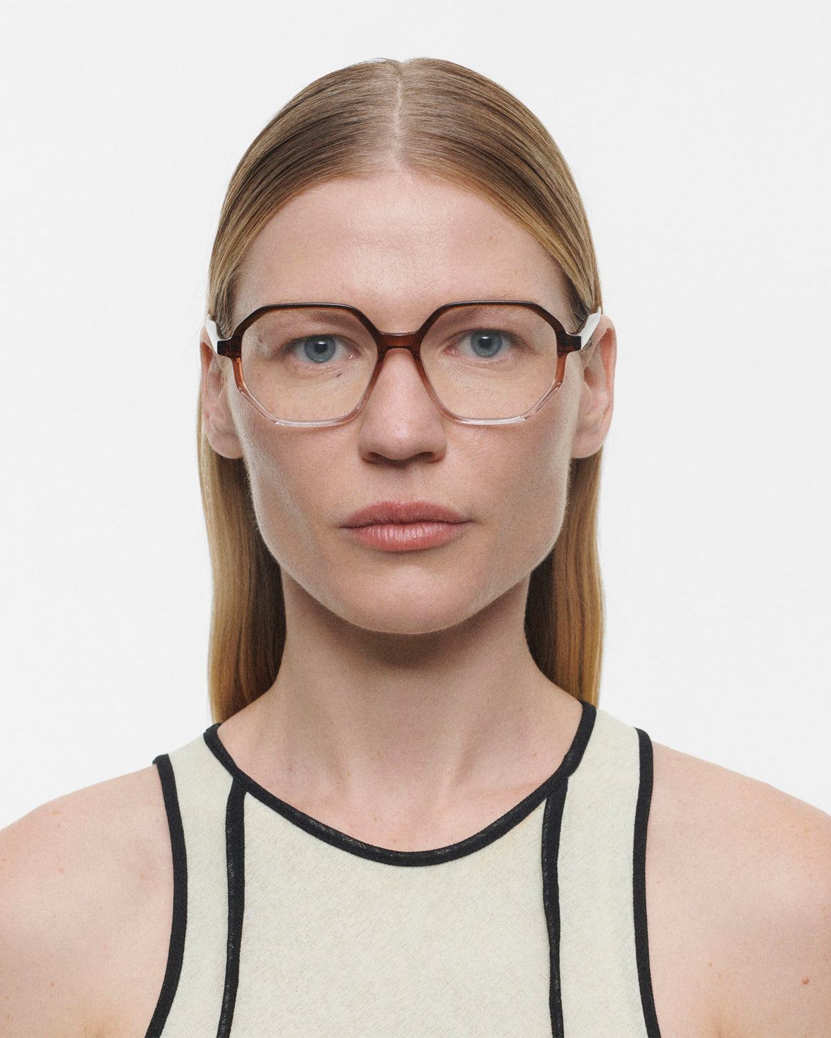 VIOLA: Geométricas Acetato Orange optical glasses by GIGI STUDIOS 678
