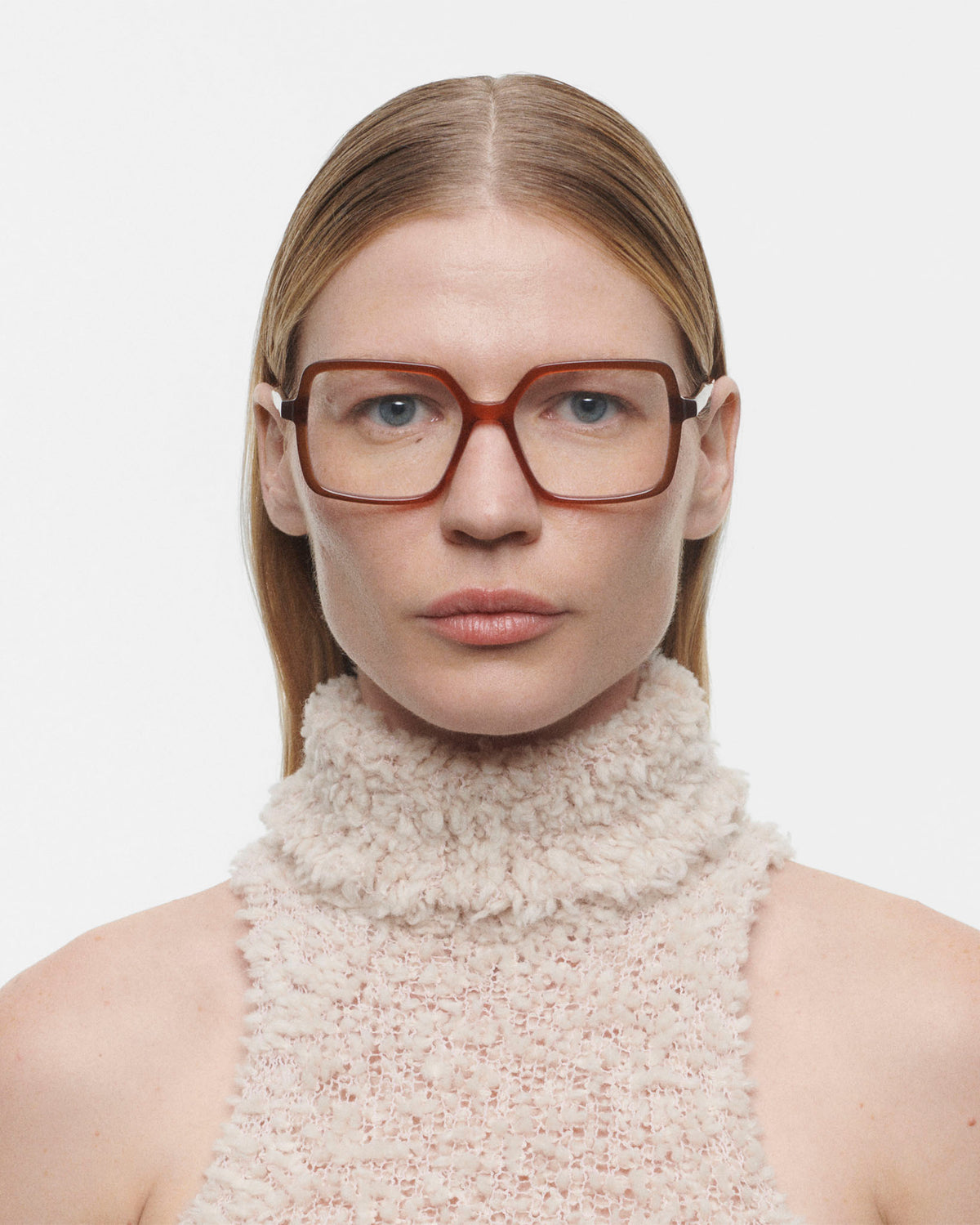 ANGELICA: Cuadrada Acetato Orange optical glasses by GIGI STUDIOS 3828