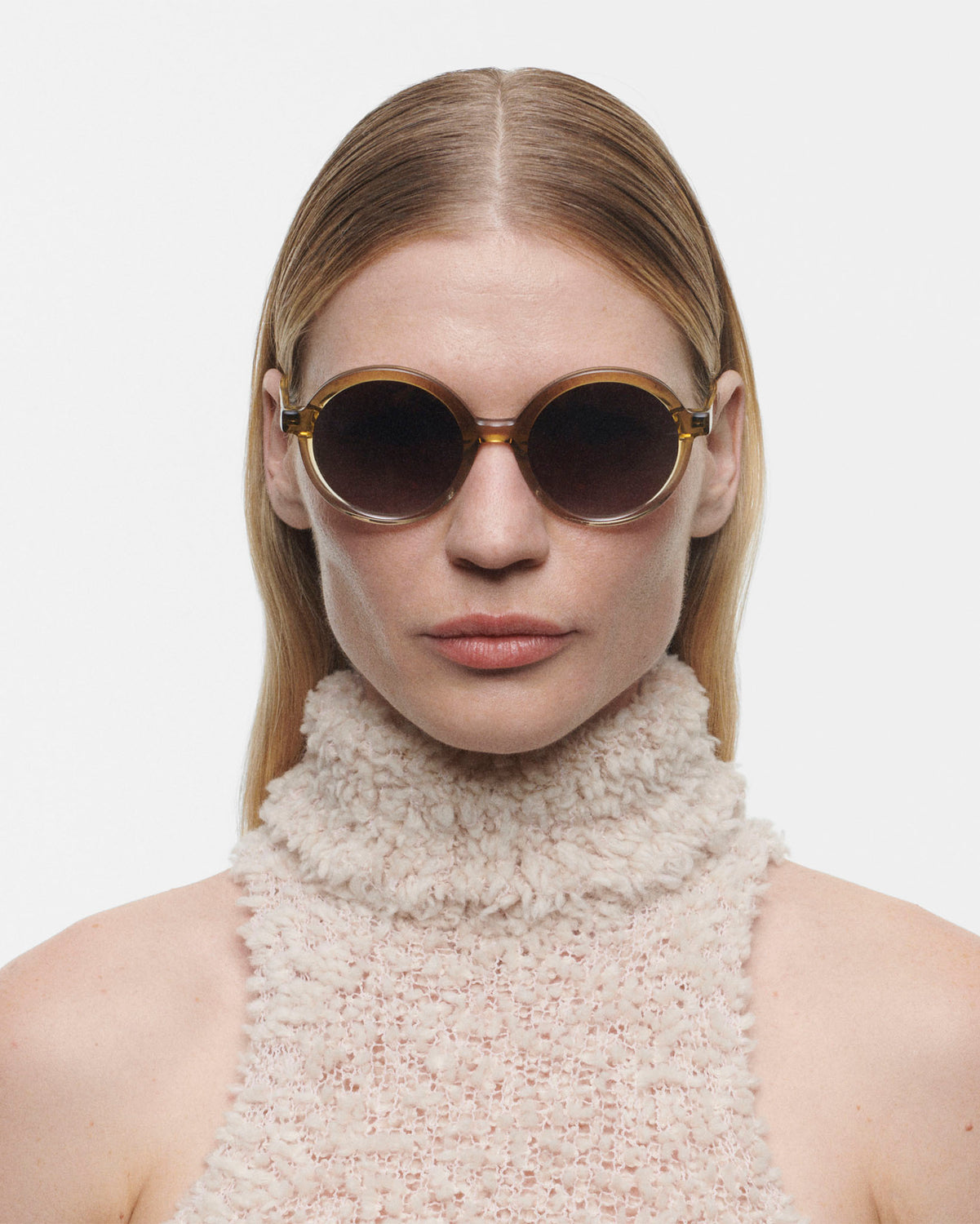 ISIDORA: Redondas Acetato Jaune sunglasses by GIGI STUDIOS 3863
