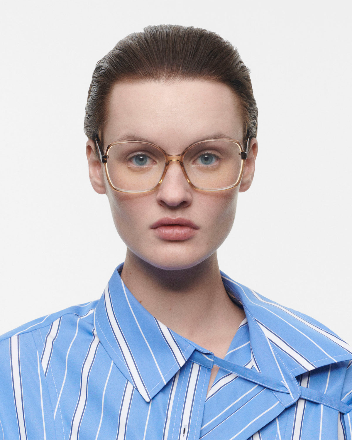 ELVIRA: Geométricas Acetato Marrón optical glasses by GIGI STUDIOS 3904