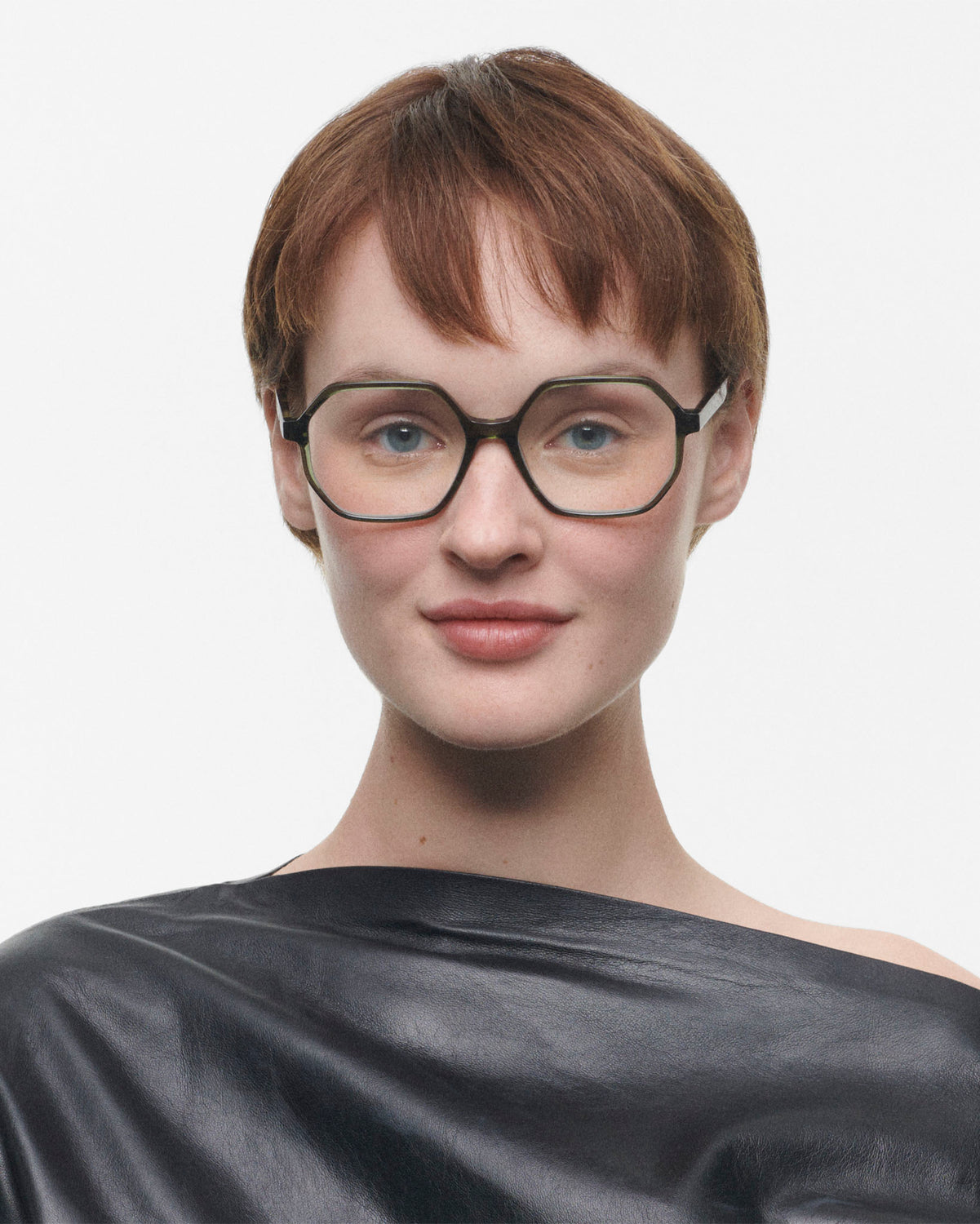 ENRICA: Geométricas Acetato Verde optical glasses by GIGI STUDIOS 3916