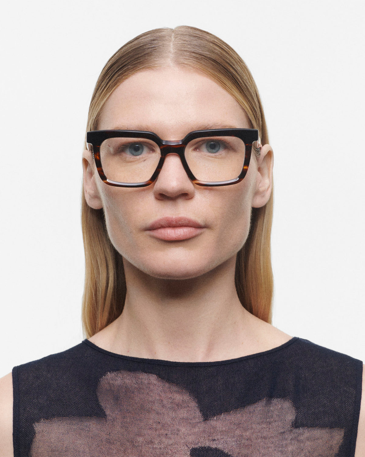 FLORENTINA: Cuadrada Acetato Havana optical glasses by GIGI STUDIOS 4002
