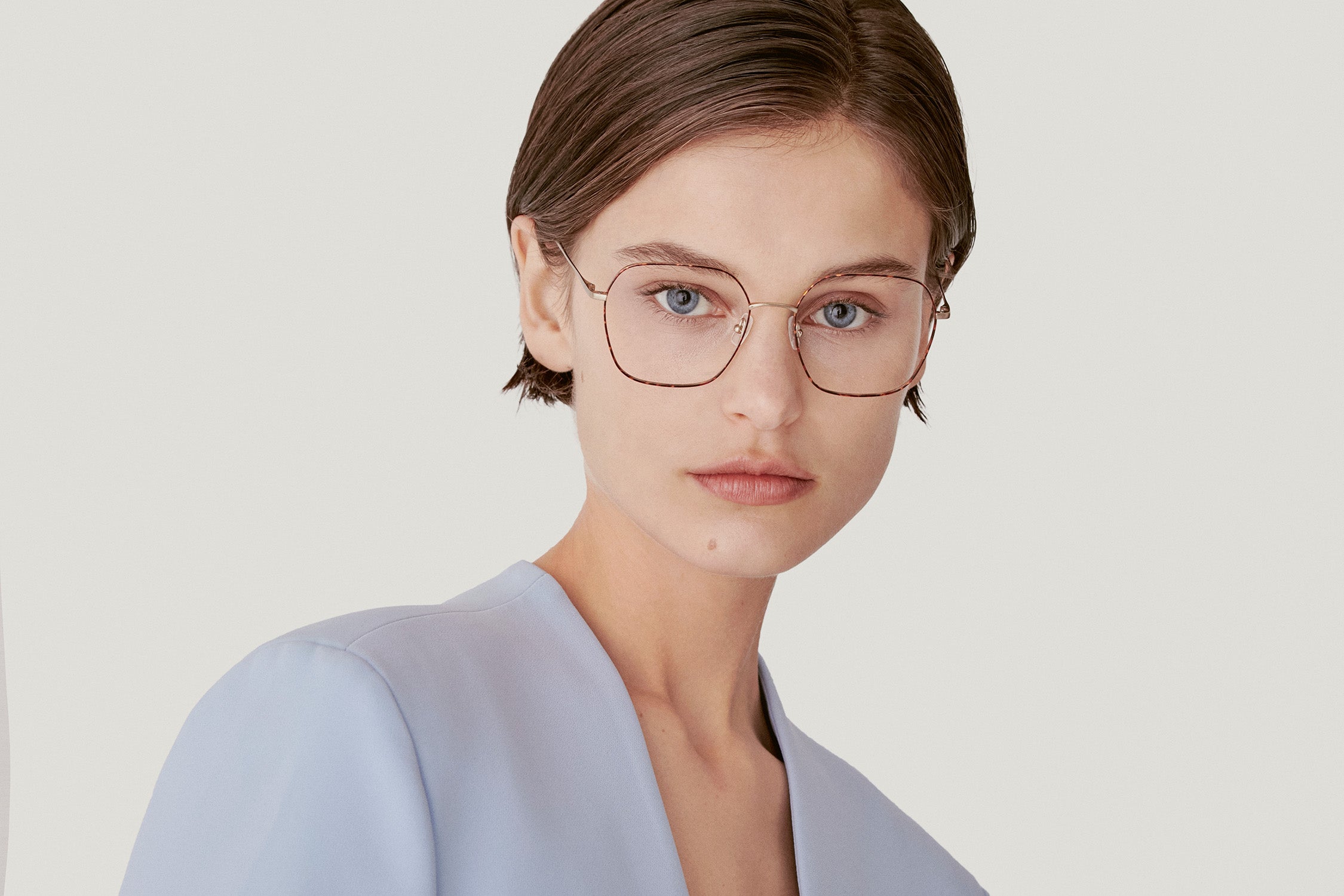 AVERY: Cuadrada Titanio Havana optical glasses by GIGI STUDIOS 1431