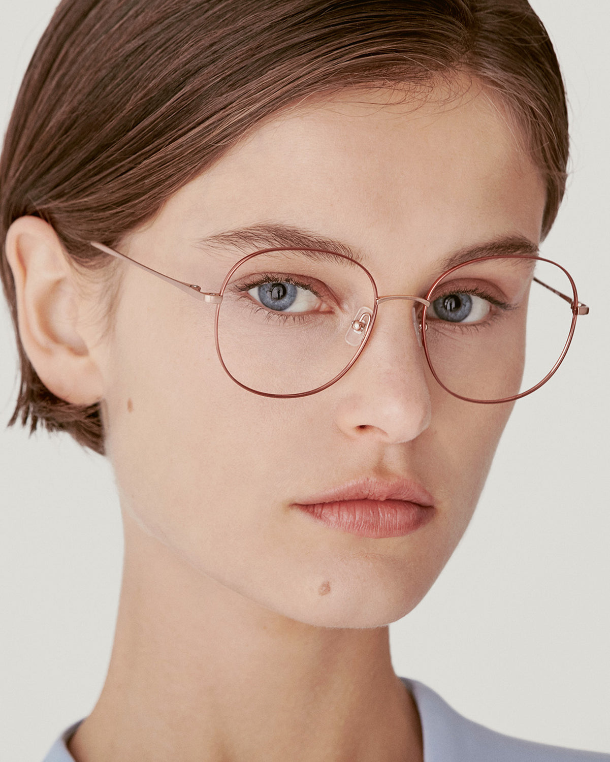 CECILIA: Redondas Titanio Marrón optical glasses by GIGI STUDIOS 1478