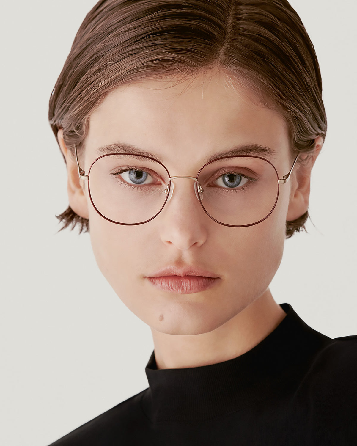 CECILIA: Redondas Titanio Rojo optical glasses by GIGI STUDIOS 1486