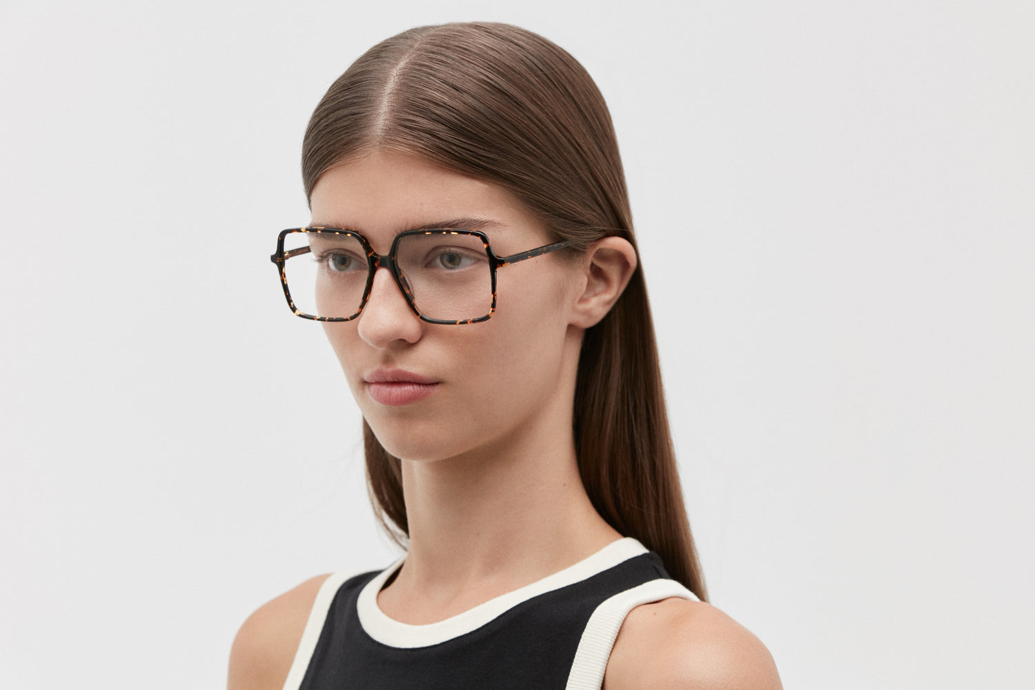 ADALIS: Cuadrada Acetato Havana optical glasses by GIGI STUDIOS 3555