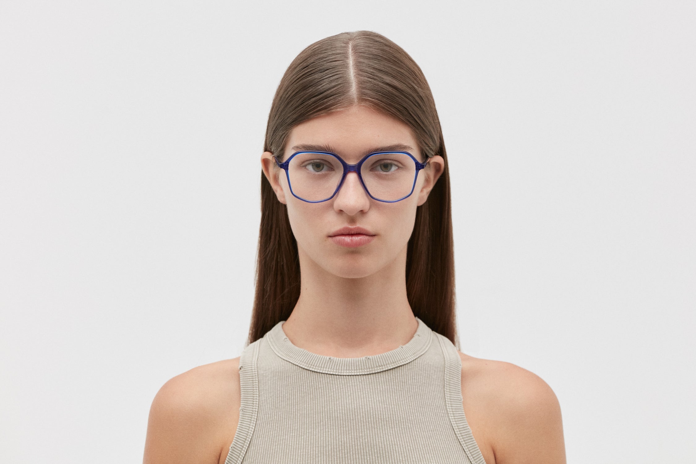 CORA: Geométricas Acetato Azul optical glasses by GIGI STUDIOS 3579
