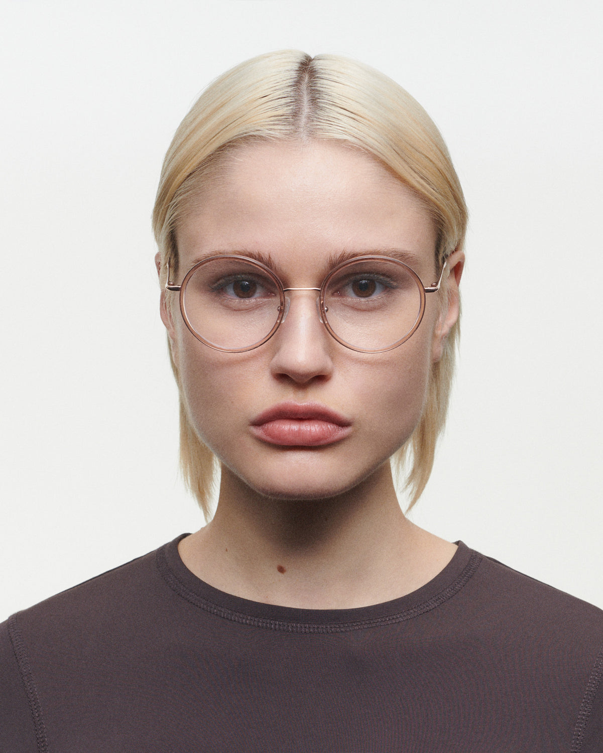 LUIGIA: Redondas Titanio-Acetato Rosa optical glasses by GIGI STUDIOS 3748