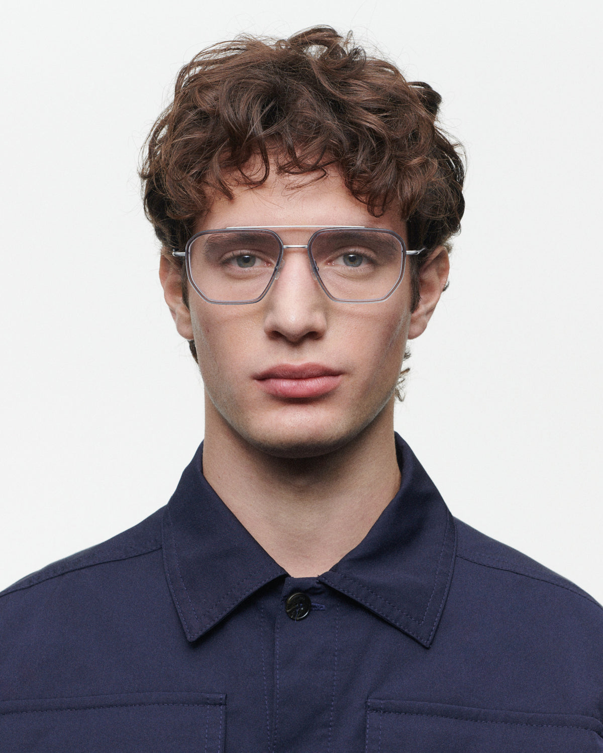 SARA: Aviador Titanio-Acetato Grigio optical glasses by GIGI STUDIOS 3758