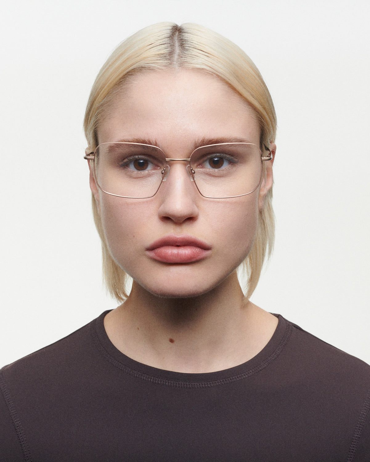 ALEX: Rectangular Titanio Rosa optical glasses by GIGI STUDIOS 3784