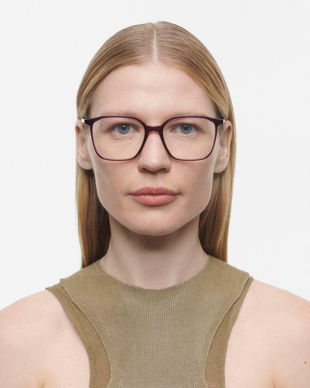 CLEMENTINE: Cuadrada Acetato Rojo optical glasses by GIGI STUDIOS 4089