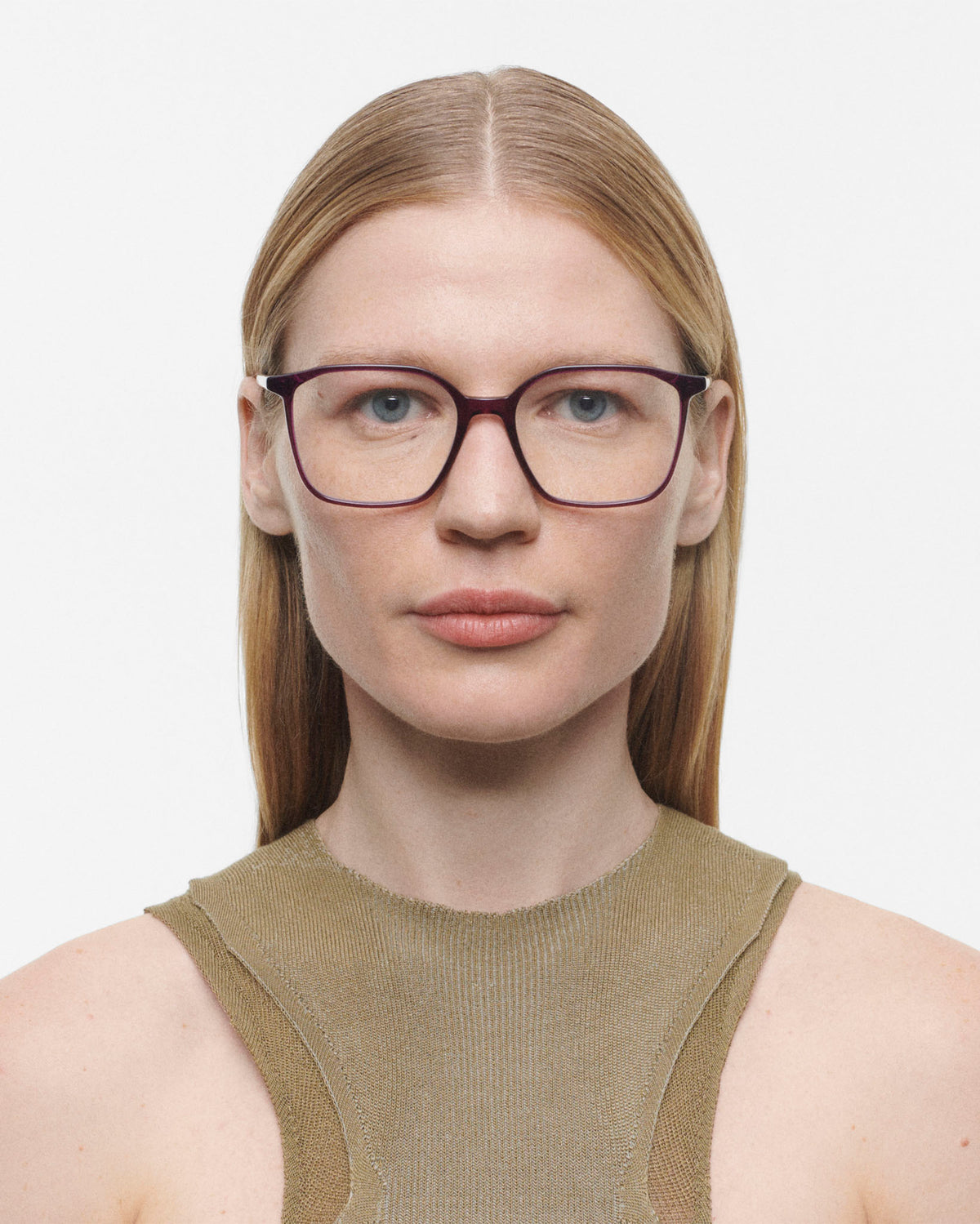 CLEMENTINE: Cuadrada Acetato Rojo optical glasses by GIGI STUDIOS 4089