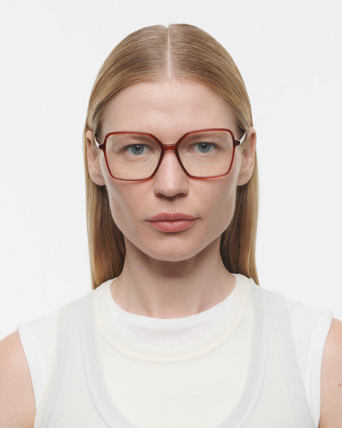 NATZA: Cuadrada Acetato Rojo optical glasses by GIGI STUDIOS 4101