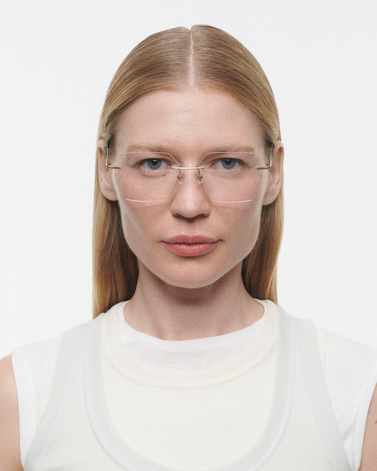 COTE: Rectangular Metal Doré optical glasses by GIGI STUDIOS 4131