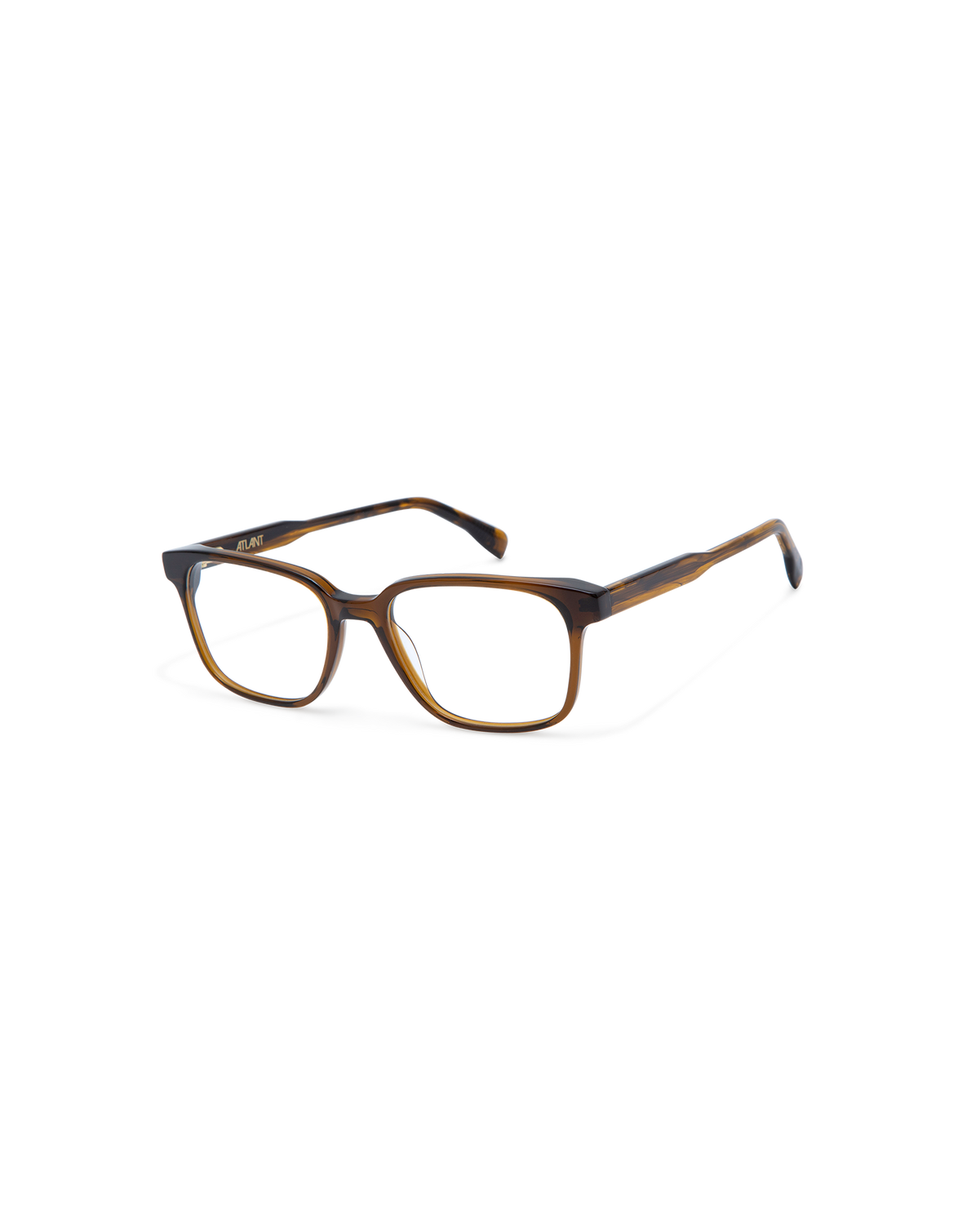 CEDRIC: Cuadrada Acetato Marrón optical glasses by ATLANT 12312