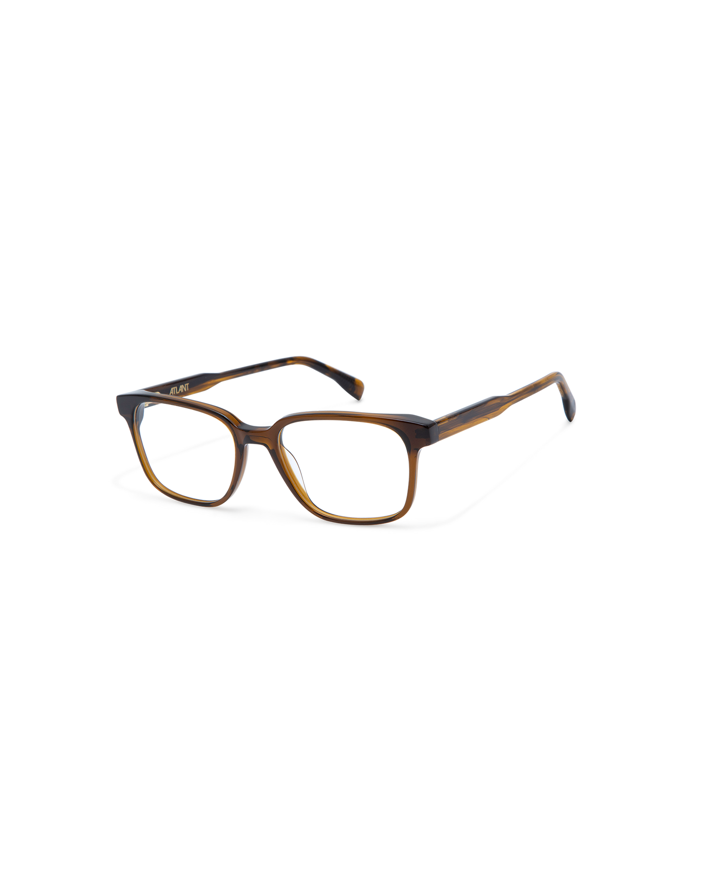 CEDRIC: Cuadrada Acetato Marrón optical glasses by ATLANT 12312